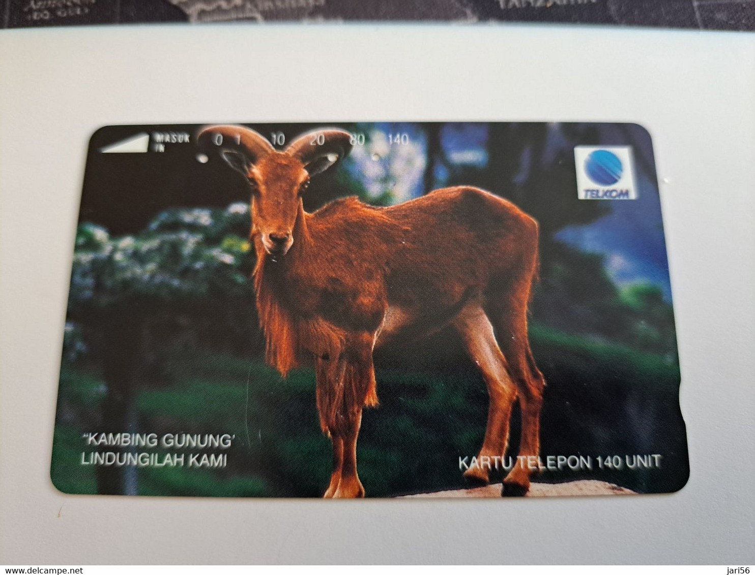 INDONESIA MAGNETIC/TAMURA  140  UNITS /  KAMBING GUNUNG           MAGNETIC   CARD    **9822** - Indonesia