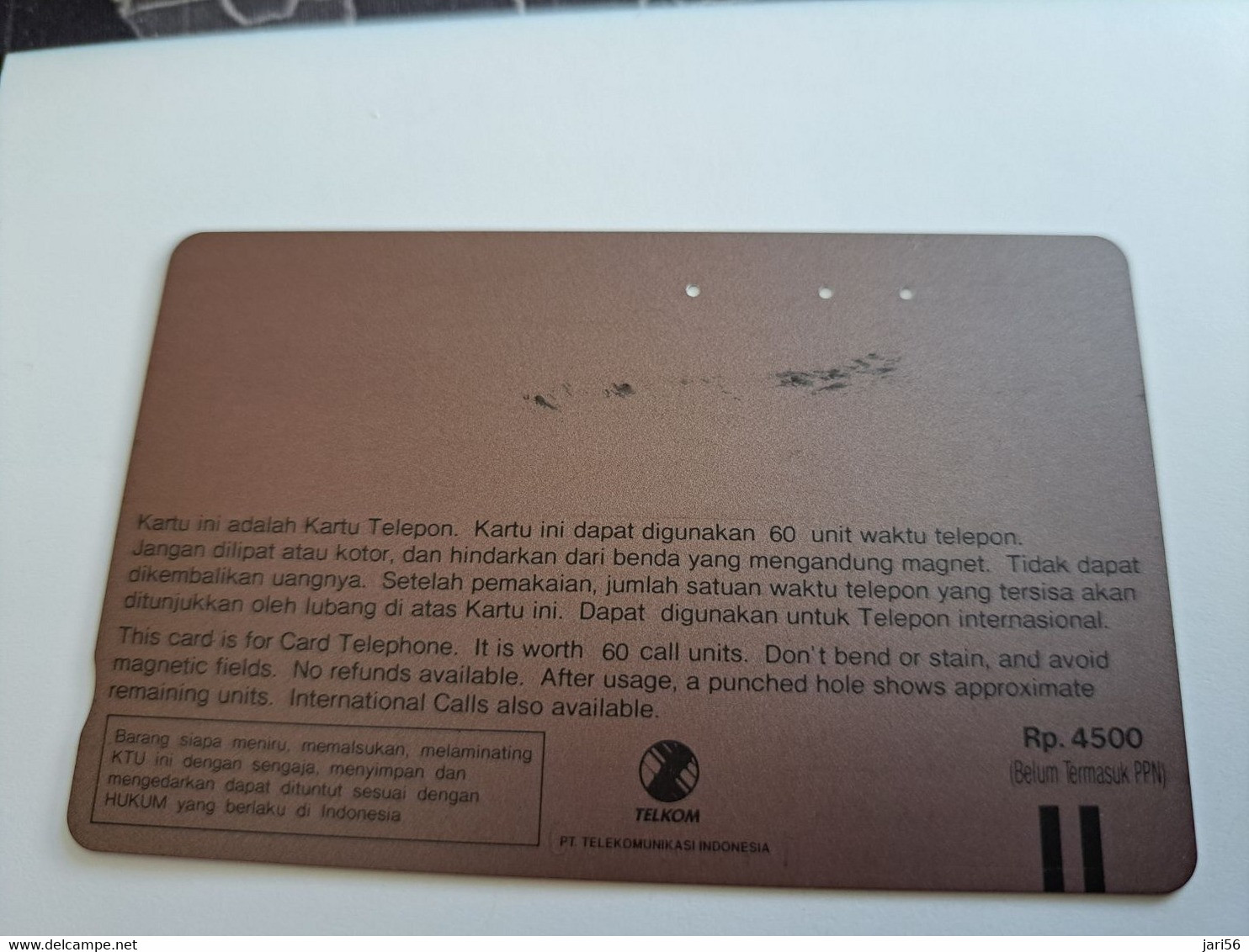 INDONESIA MAGNETIC/TAMURA  60  UNITS /  SELAMAT NATAL DAN  TAHUN BARU            MAGNETIC   CARD    **9826** - Indonesia