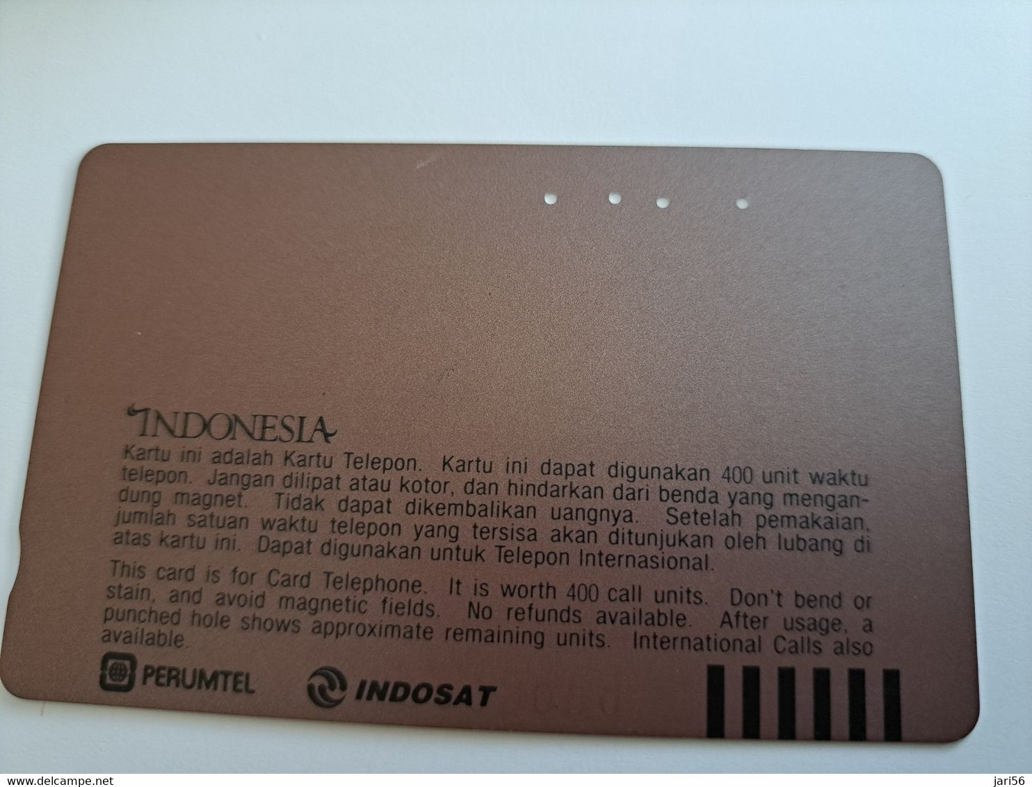 INDONESIA MAGNETIC/TAMURA  400  UNITS /  ROCKET LAUNCHING /SPACE          MAGNETIC   CARD    **9829** - Indonesië