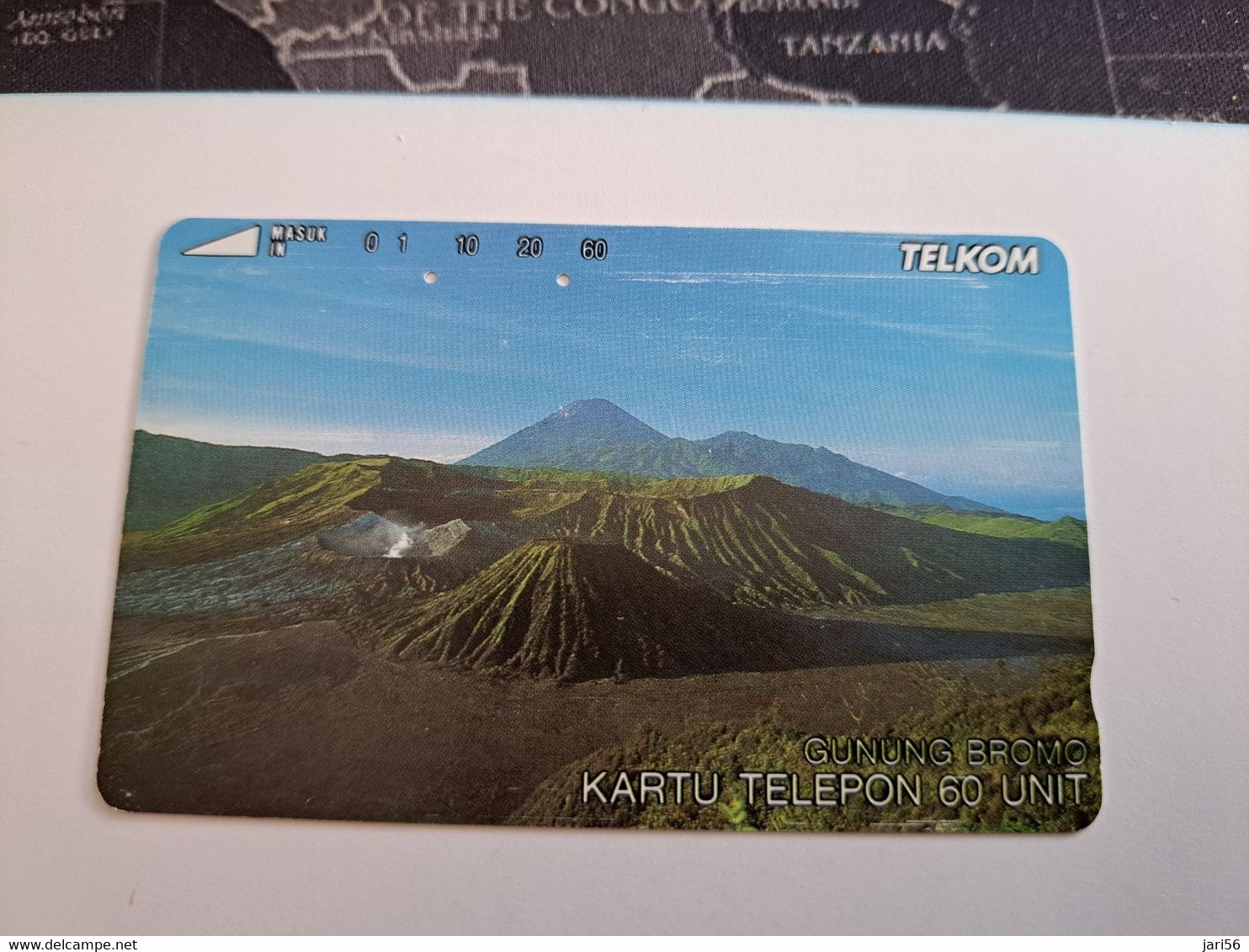 INDONESIA MAGNETIC/TAMURA  60  UNITS /  MOUNTAIN GUNUNG BROMO          MAGNETIC   CARD    **9832** - Indonesia