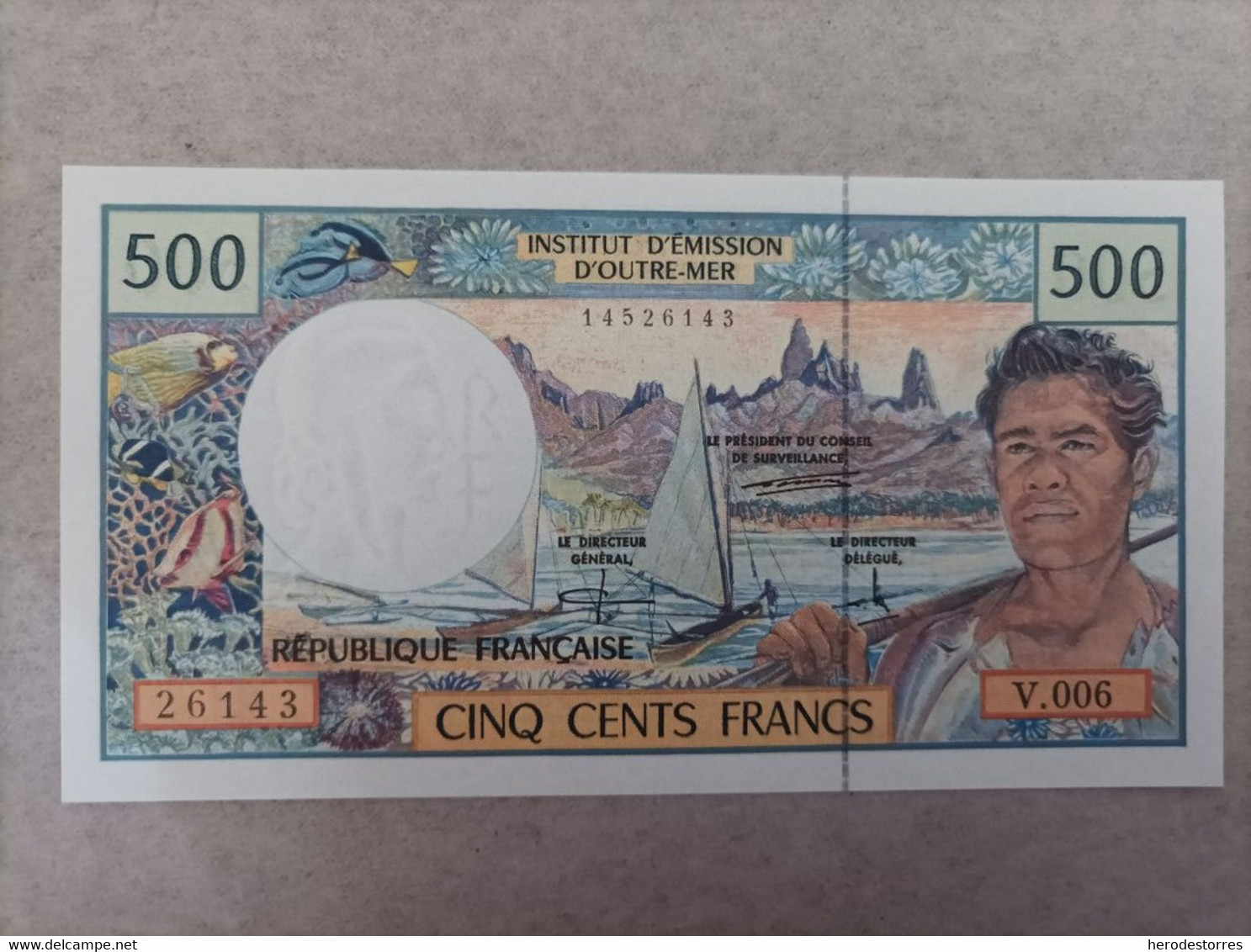 Billete De Los Territorios Franceses Del Pacífico De 500 Francs, Año 1992, UNC - Non Classificati