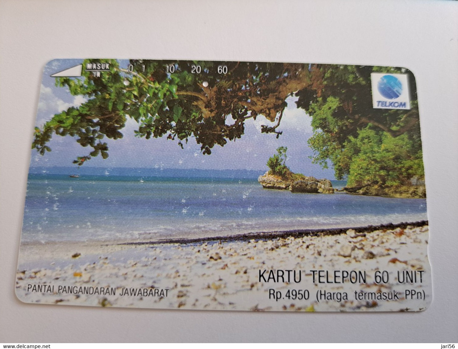 INDONESIA MAGNETIC/TAMURA  60  UNITS /  PANTAI BEACH          MAGNETIC   CARD    **9845** - Indonésie