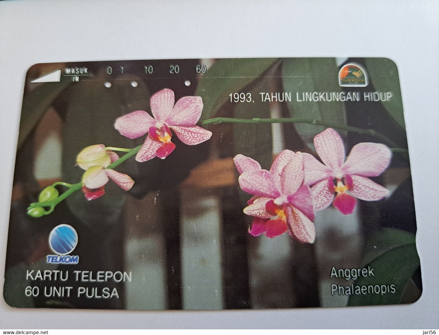 INDONESIA MAGNETIC/TAMURA  60  UNITS /  ORCHIDS          MAGNETIC   CARD    **9846** - Indonesië