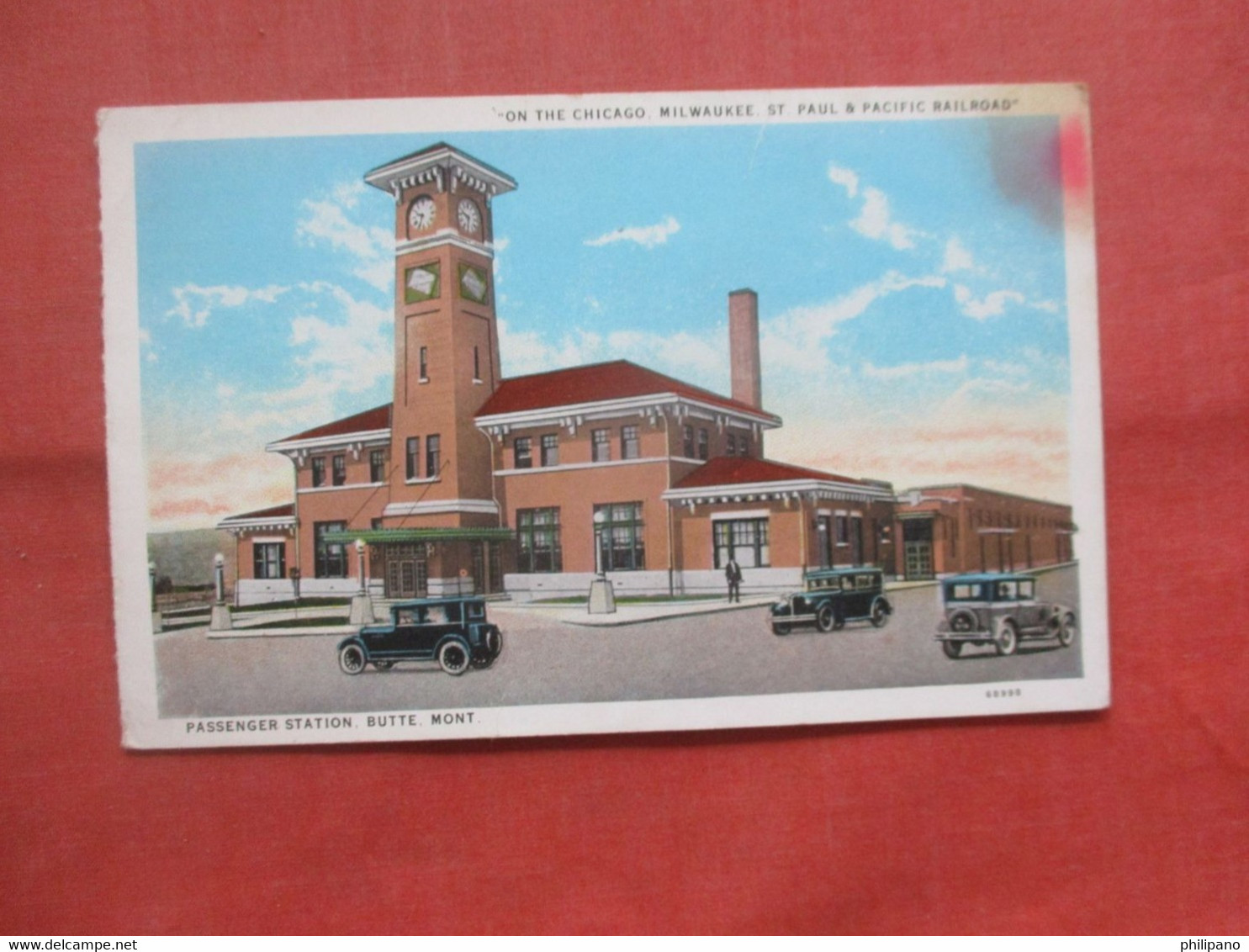 Passenger Station. Top Corner Stain.    Butte  Montana > Butte     .      Ref 5669 - Butte