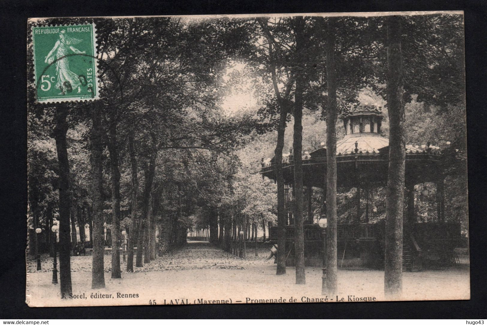 (RECTO / VERSO) LAVAL - N° 45 - PROMENADE DE CHANGE - LE KIOSQUE - CPA VOYAGEE - Laval