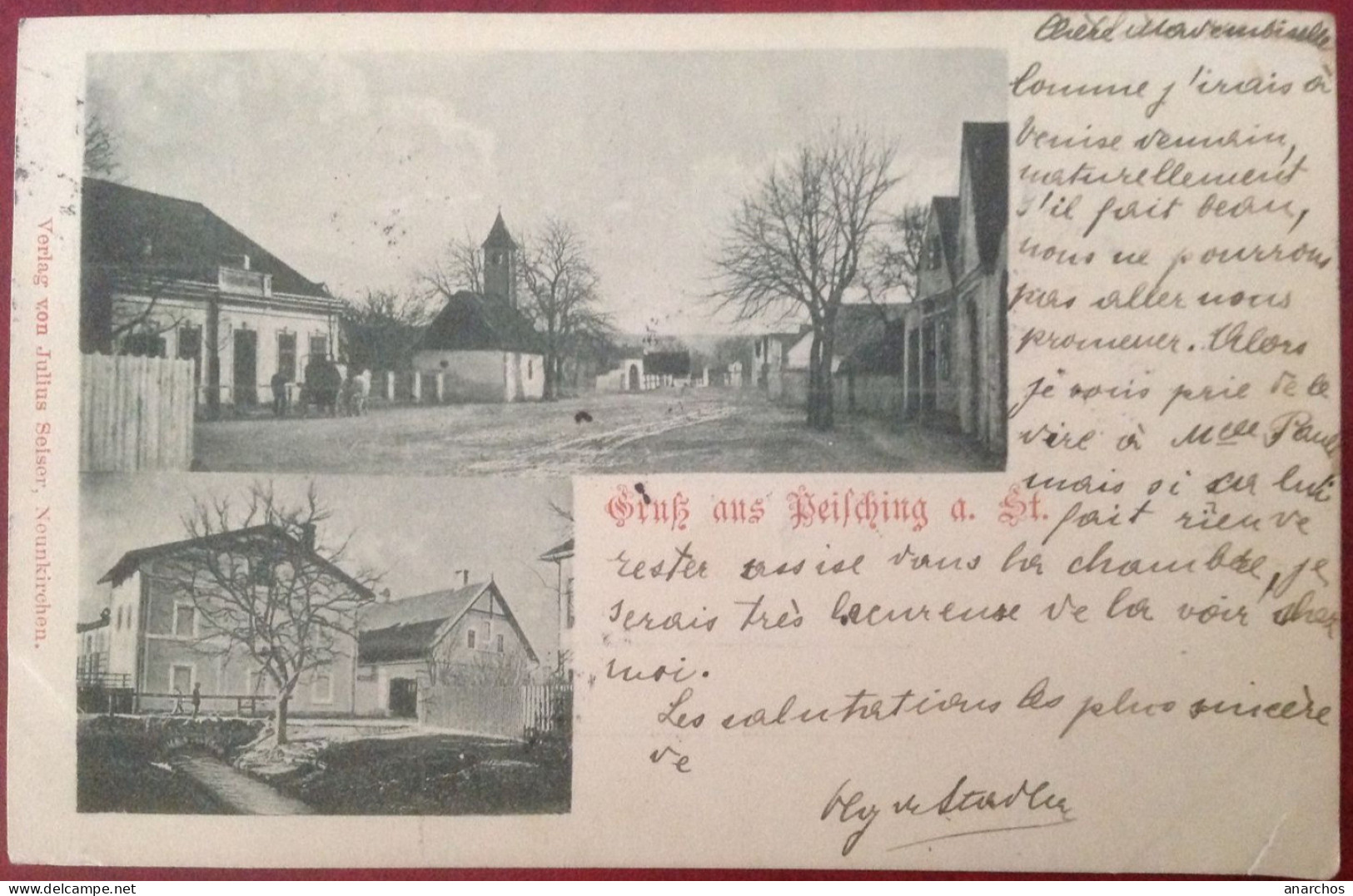 Gruss Aus Peisching 1900 RARE - Wiener Neustadt