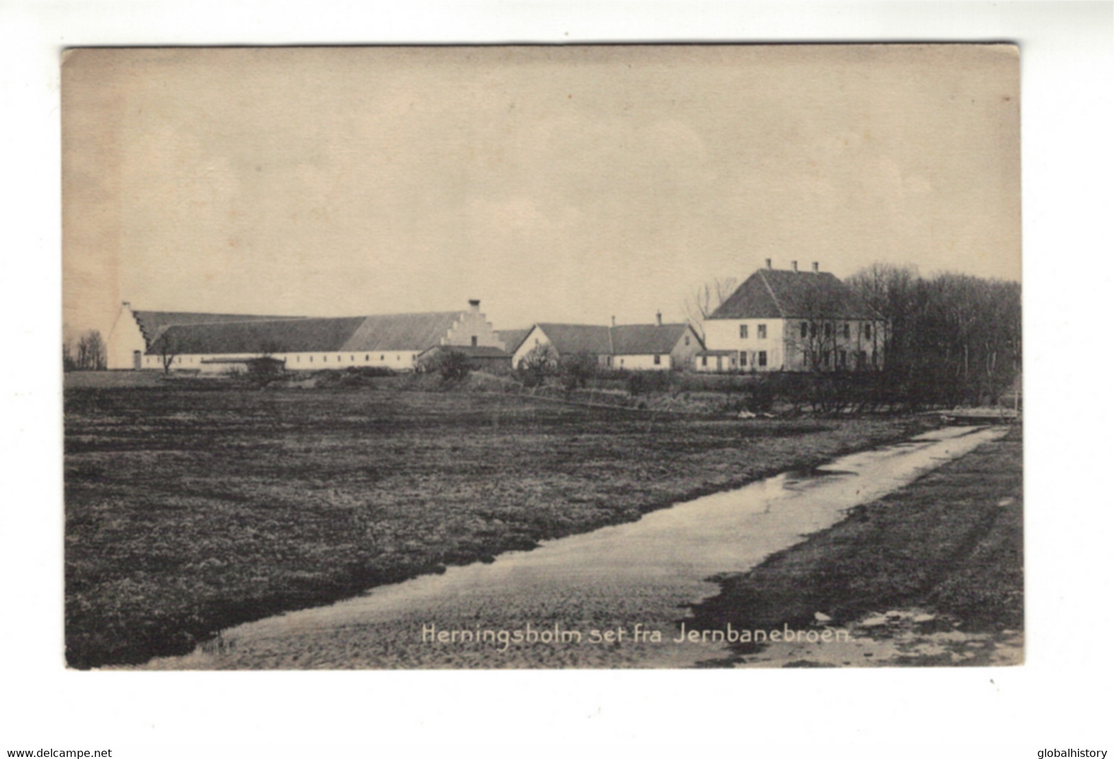 DG2864 - HERNINGSHOLM SET FRA JERNBANEBROEN - PANORAMA VIEW - Denmark