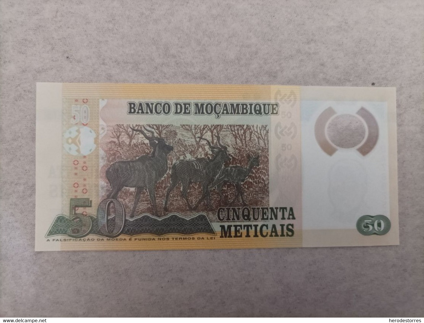 Billete De Mozambique 50 Meticais, Año 2011, UNCIRCULATED - Mozambique