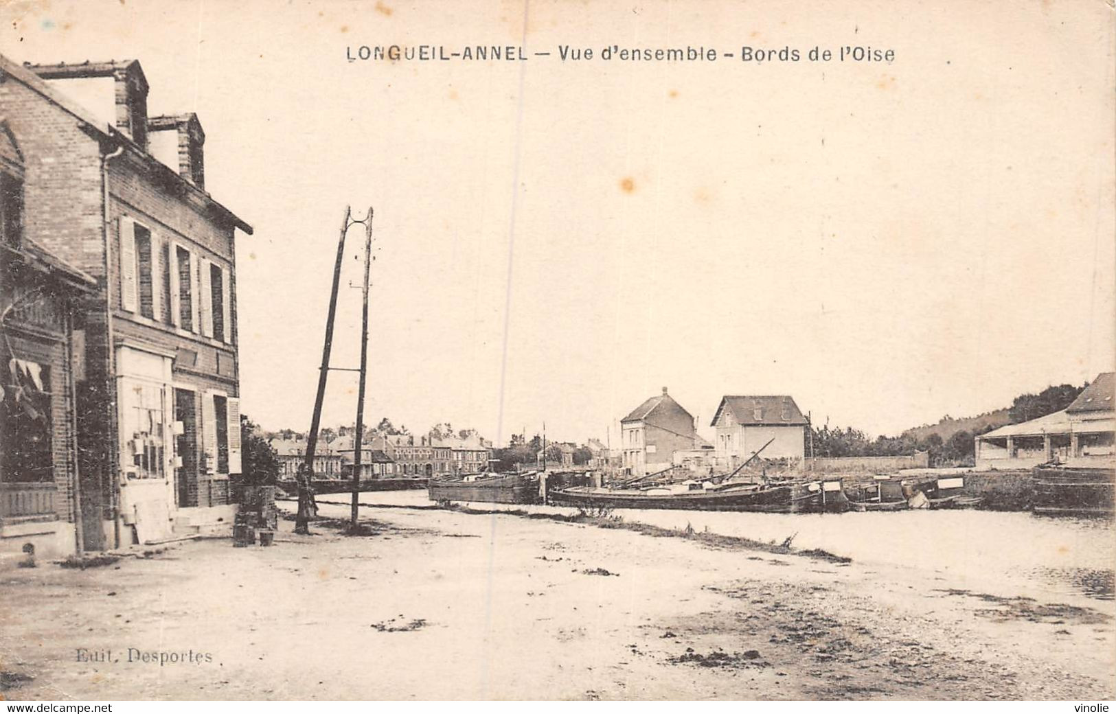 PIE-FO.BI-22 : 4638 : LONGUEIL-ANNEL. BORDS DE L'OISE. PENICHE - Longueil Annel