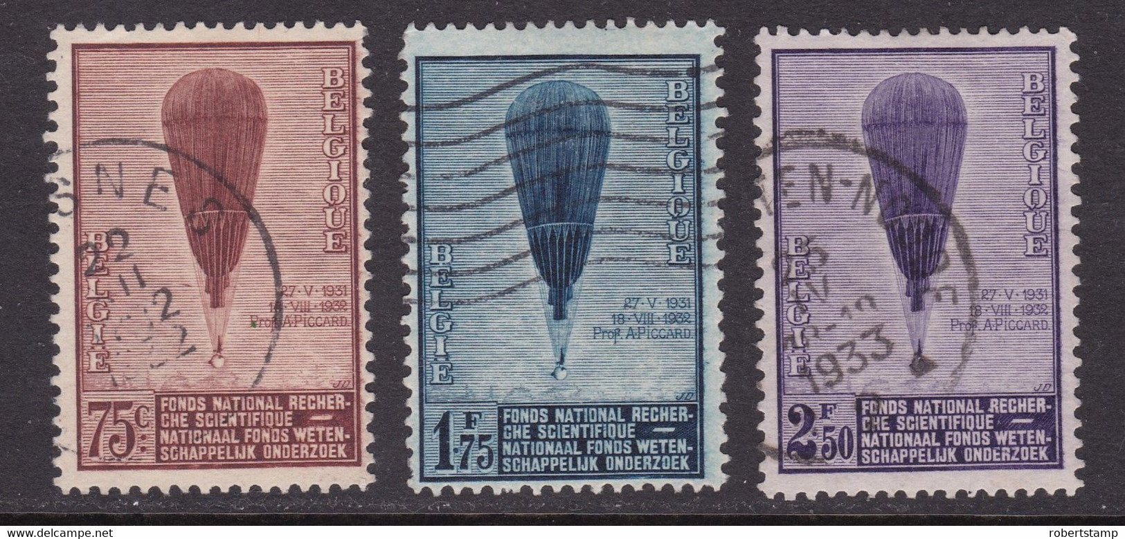 BELGICA 1932   Serie Completa Usada Yvert Nº 353/5 - 1929-1941 Big Montenez