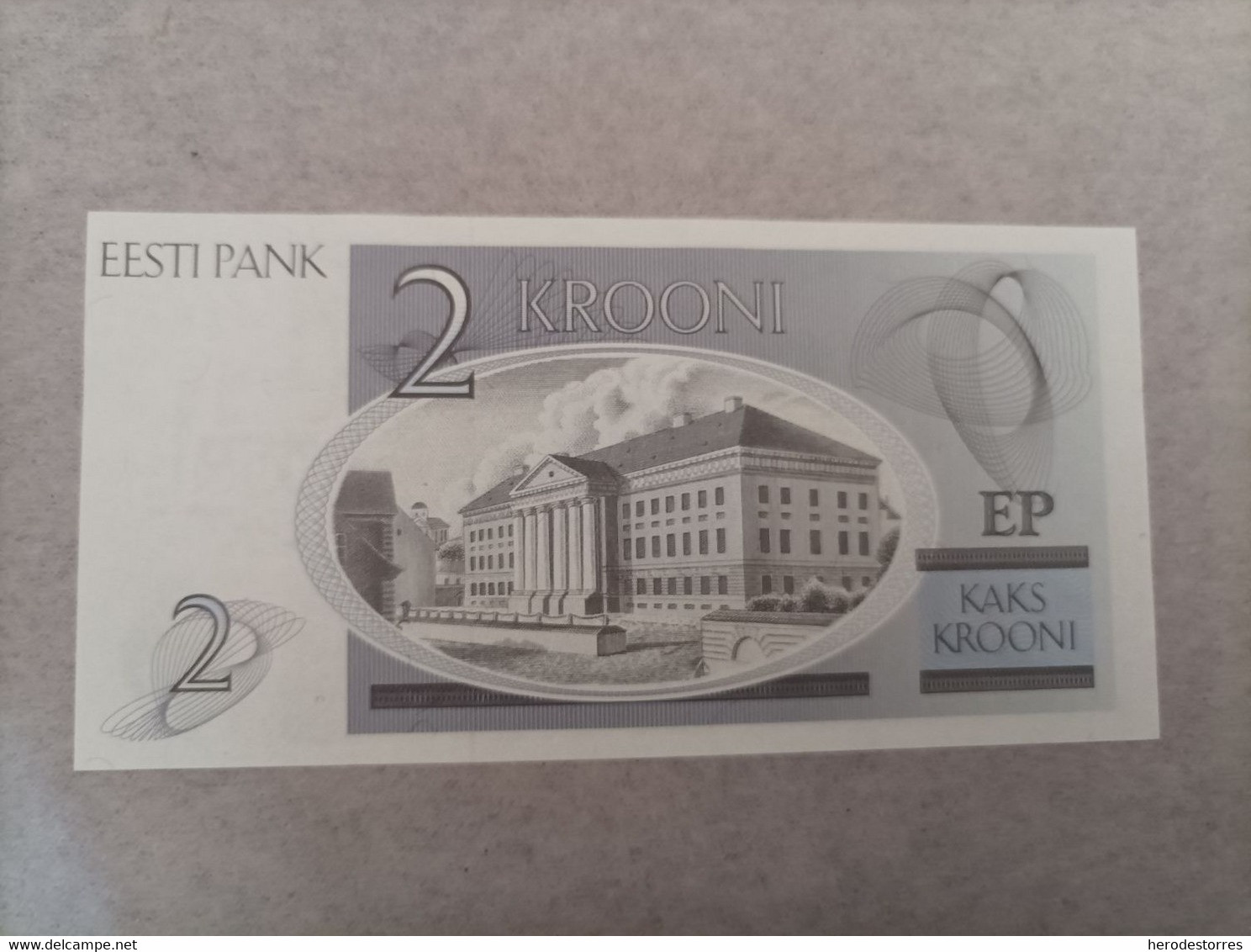 Billete De Estonia De 2 Krooni, Año 1992, Serie AA, Nº Bajo, UNCIRCULATED - Estonie