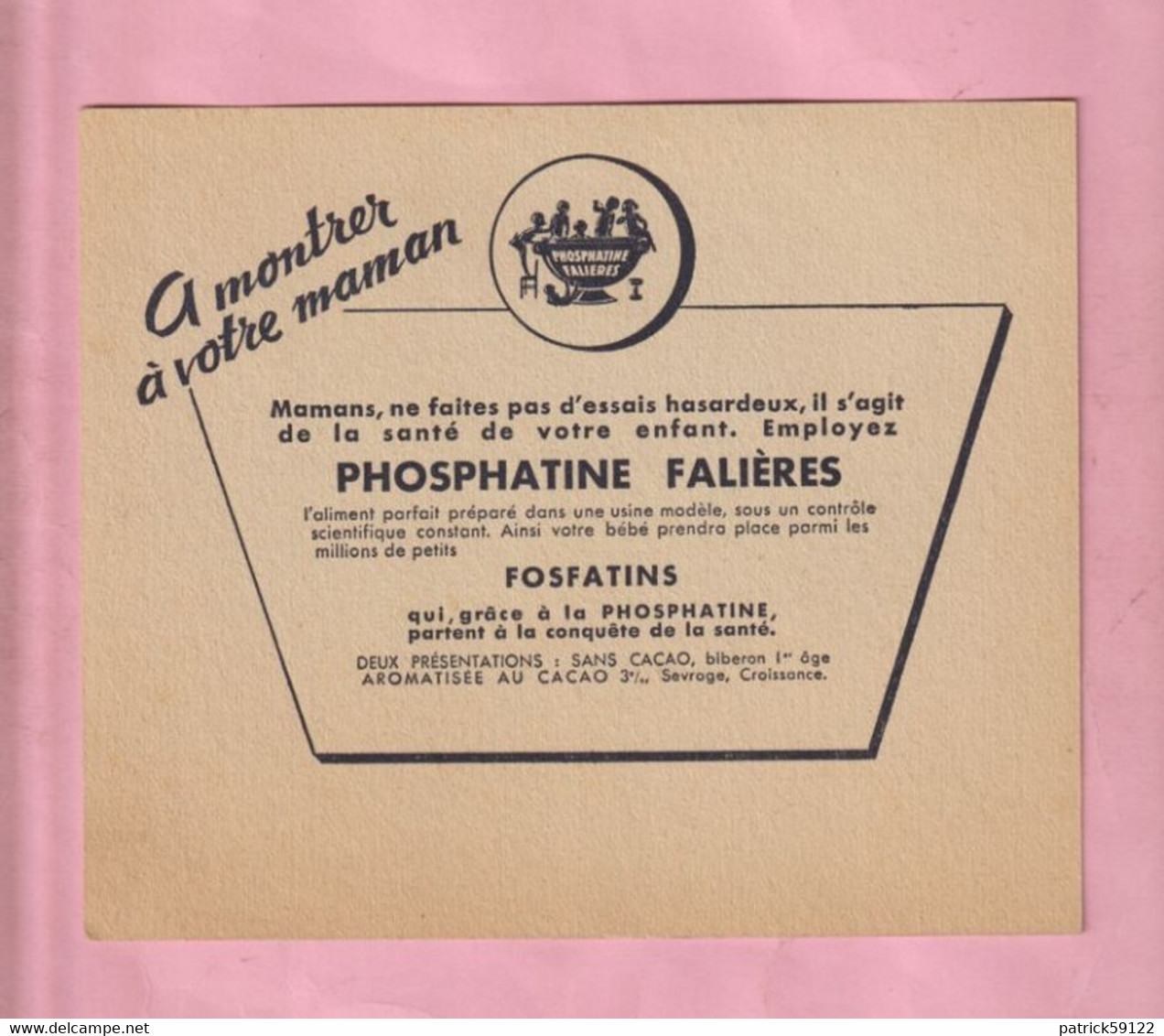 ANCIENNE PUBLICITE PHARMACEUTIQUE - PHOSPHATINE FALIERES - FOSFATINS - - Cooking Recipes