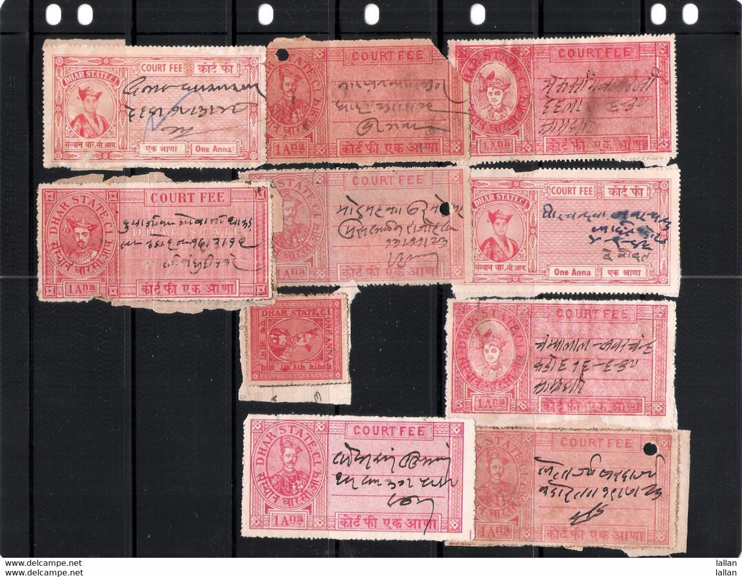 Collection Of 56 Courtfee Stamps Of Dhar Indian State Of British India,@£0.15 Each Stamp,condition As Per Scan, - Dhar