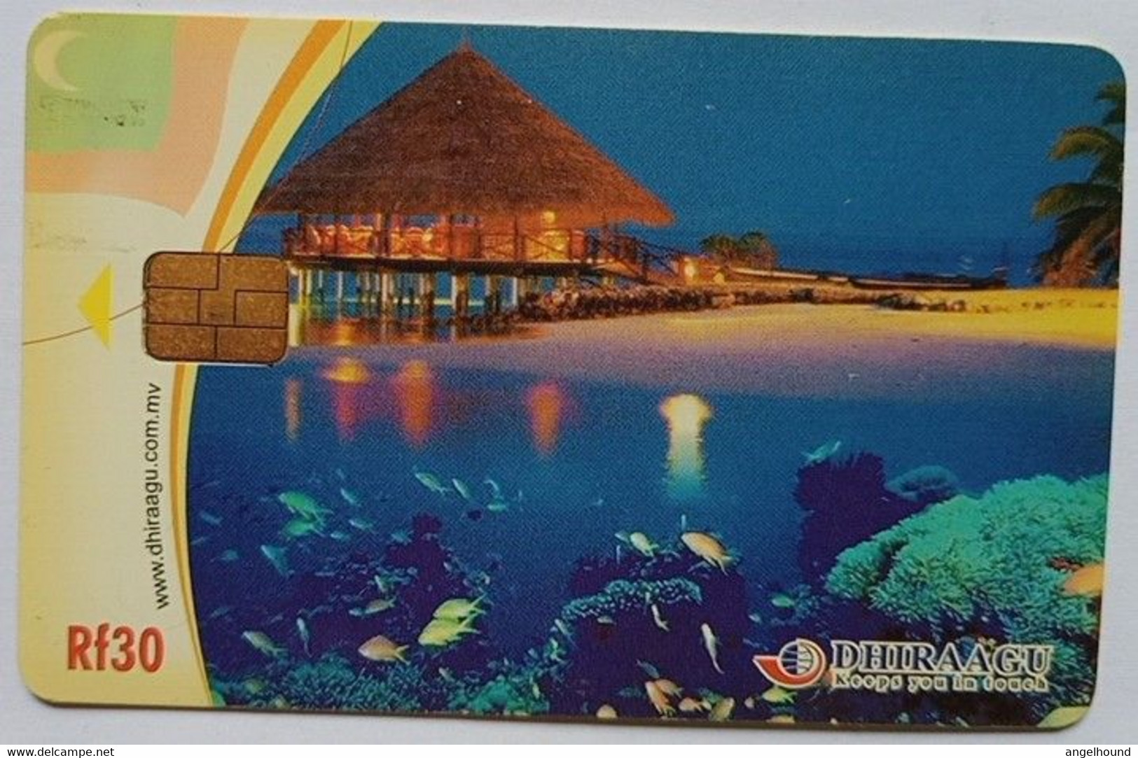 Maldives Rf.30 Chip Card " House " - Maldiven
