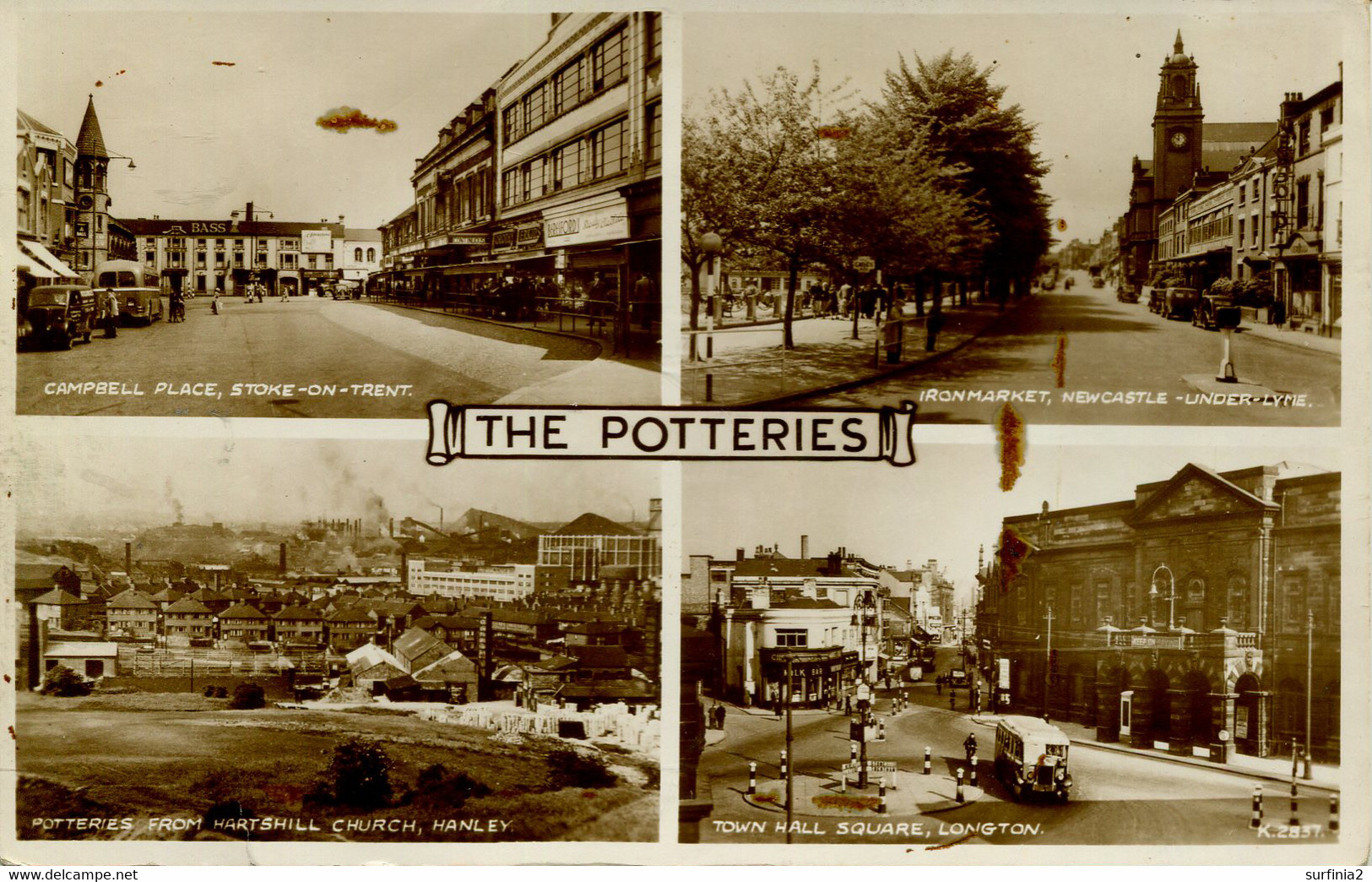 STAFFS - THE POTTERIES - 4 RP VIEWS St220 - Stoke-on-Trent