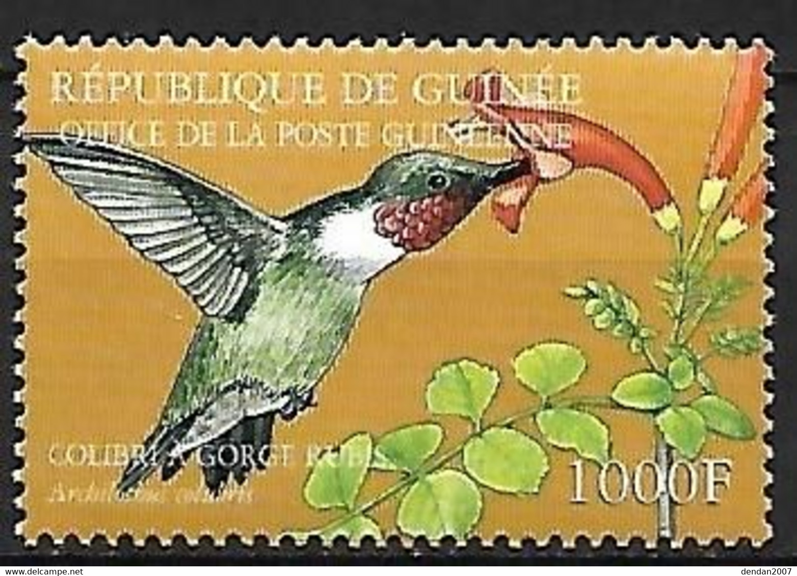 Guinea - MNH ** 2002 :   Ruby-throated Hummingbird  -  Archilochus Colubris - Segler & Kolibris