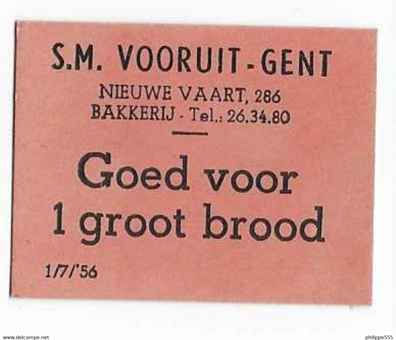 S.M. VOORUIT - GENT - 1 GROOT BROOD - [ 9] Verzamelingen