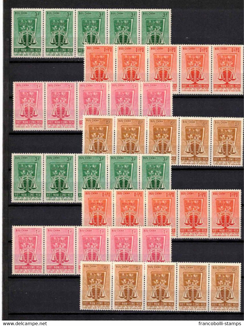 S41384 DEALER STOCK VIETNAM 1963 MNH** Human Rights 4v X10 Michel 226/229 - Vietnam