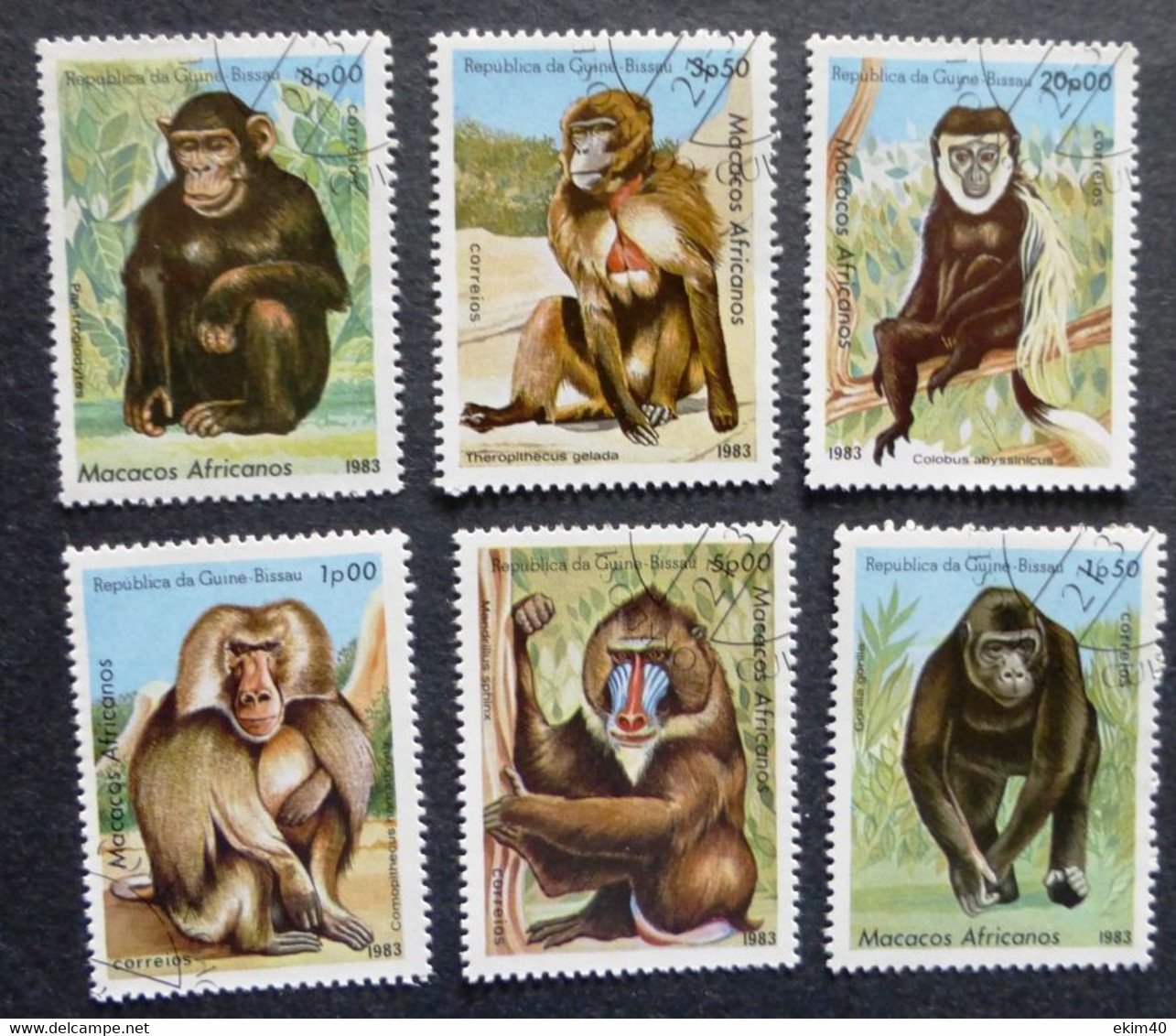 Selection Of Used/Cancelled Stamps From Guinne Bissau Wild Animals. No DC-376 - Gebruikt