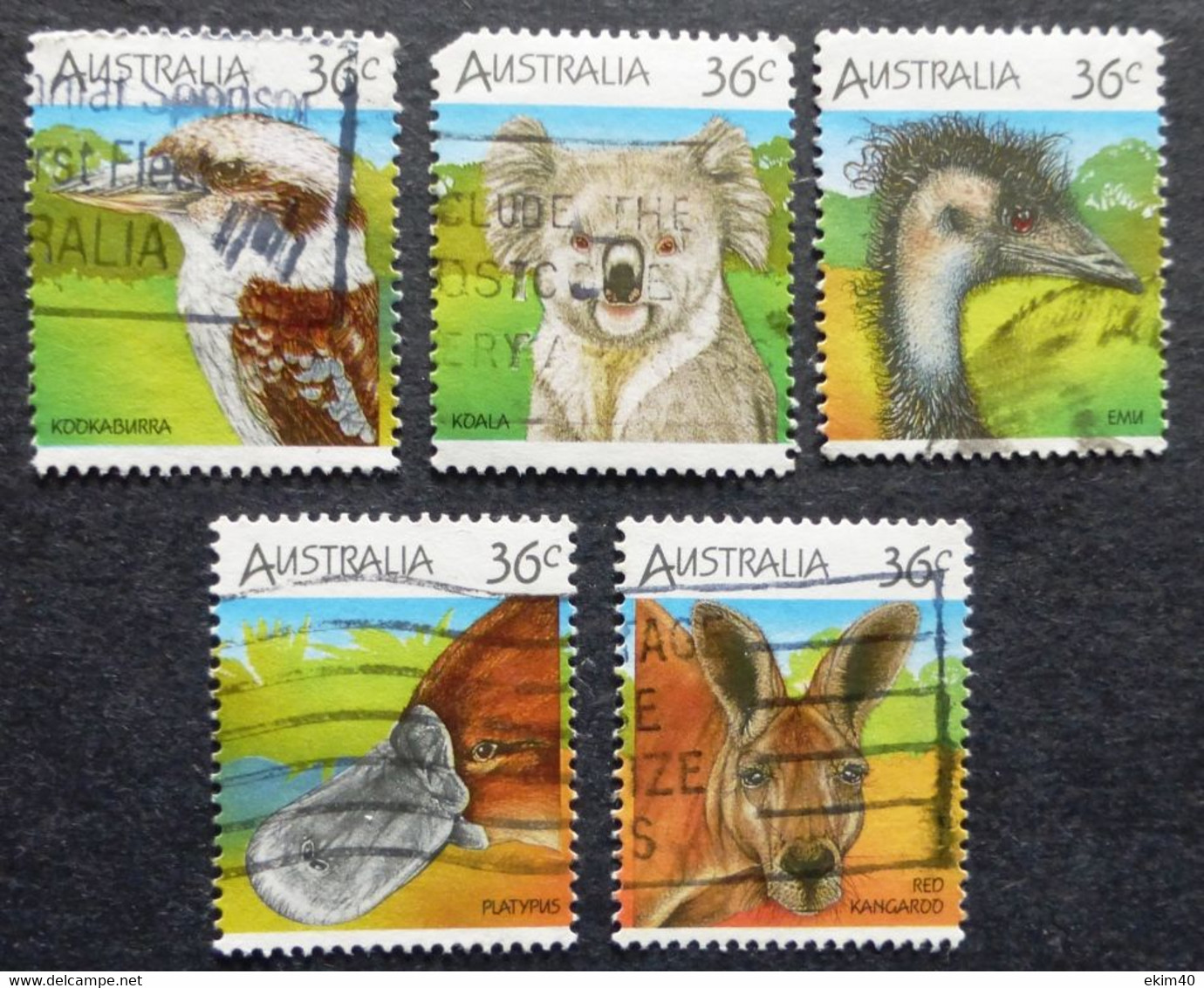Selection Of Used/Cancelled Stamps From Australia Wild Animals. No DC-374 - Usati
