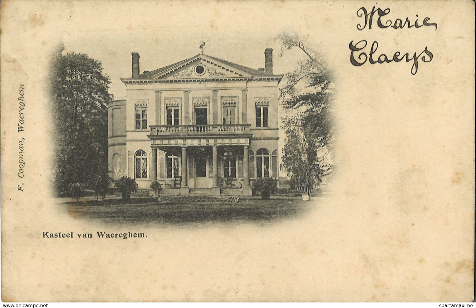 Prentbriefkaart Waregem: Kasteel - Chateau - Waregem