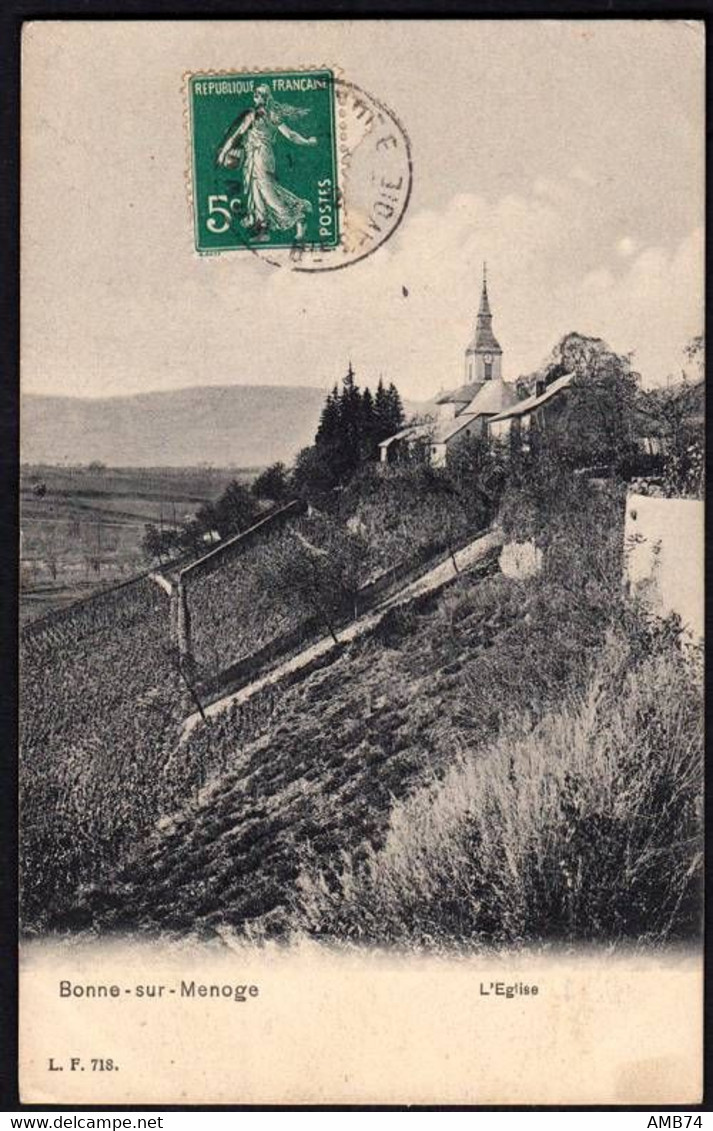 74-1097- Carte Postale Haute Savoie (74) - BONNE-SUR-MENOGE - L'église - Bonne