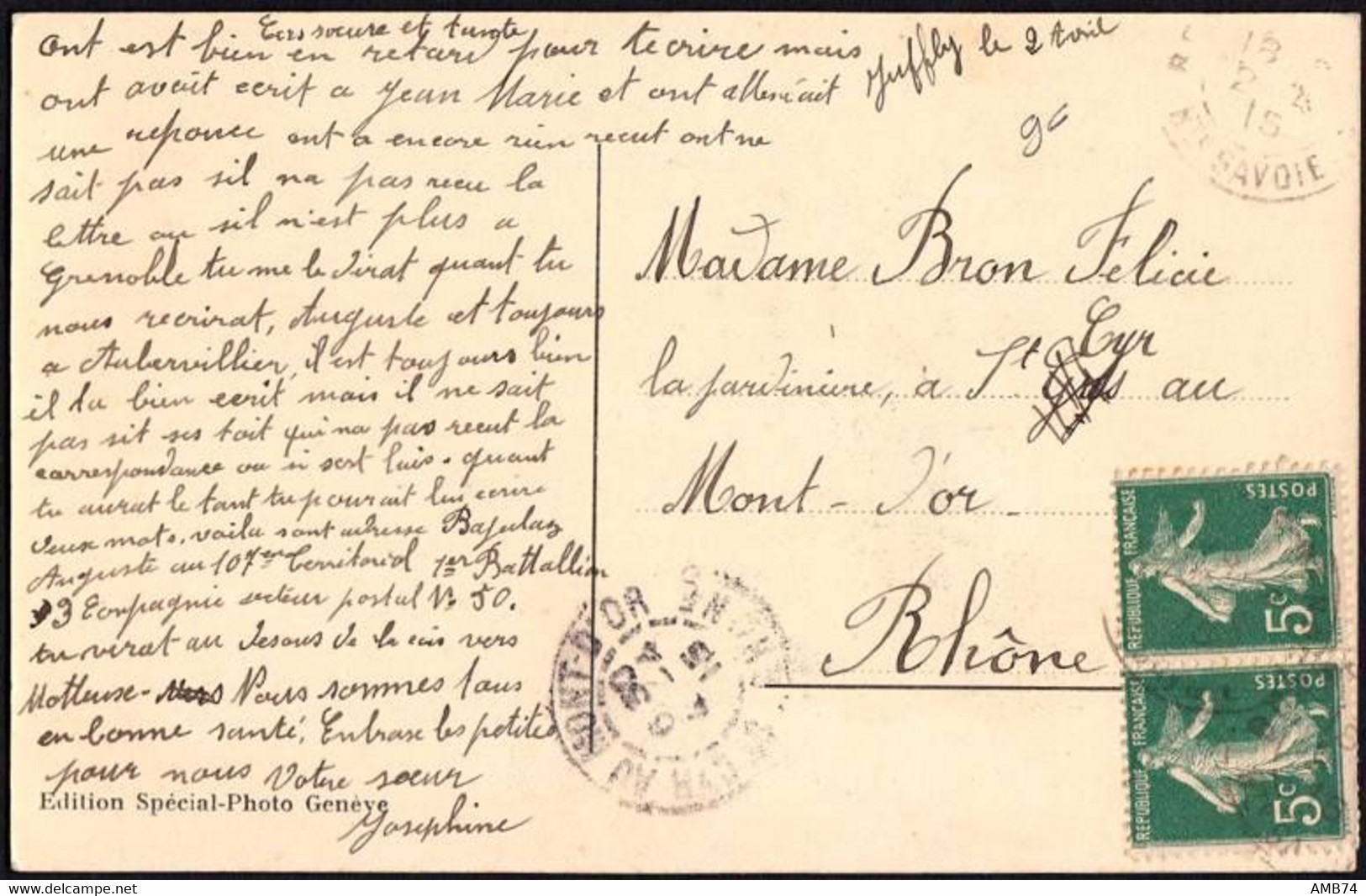 74-1098- Carte Postale Haute Savoie (74) - BONNE-SUR-MENOGE - Ecole Et Mairie - Bonne