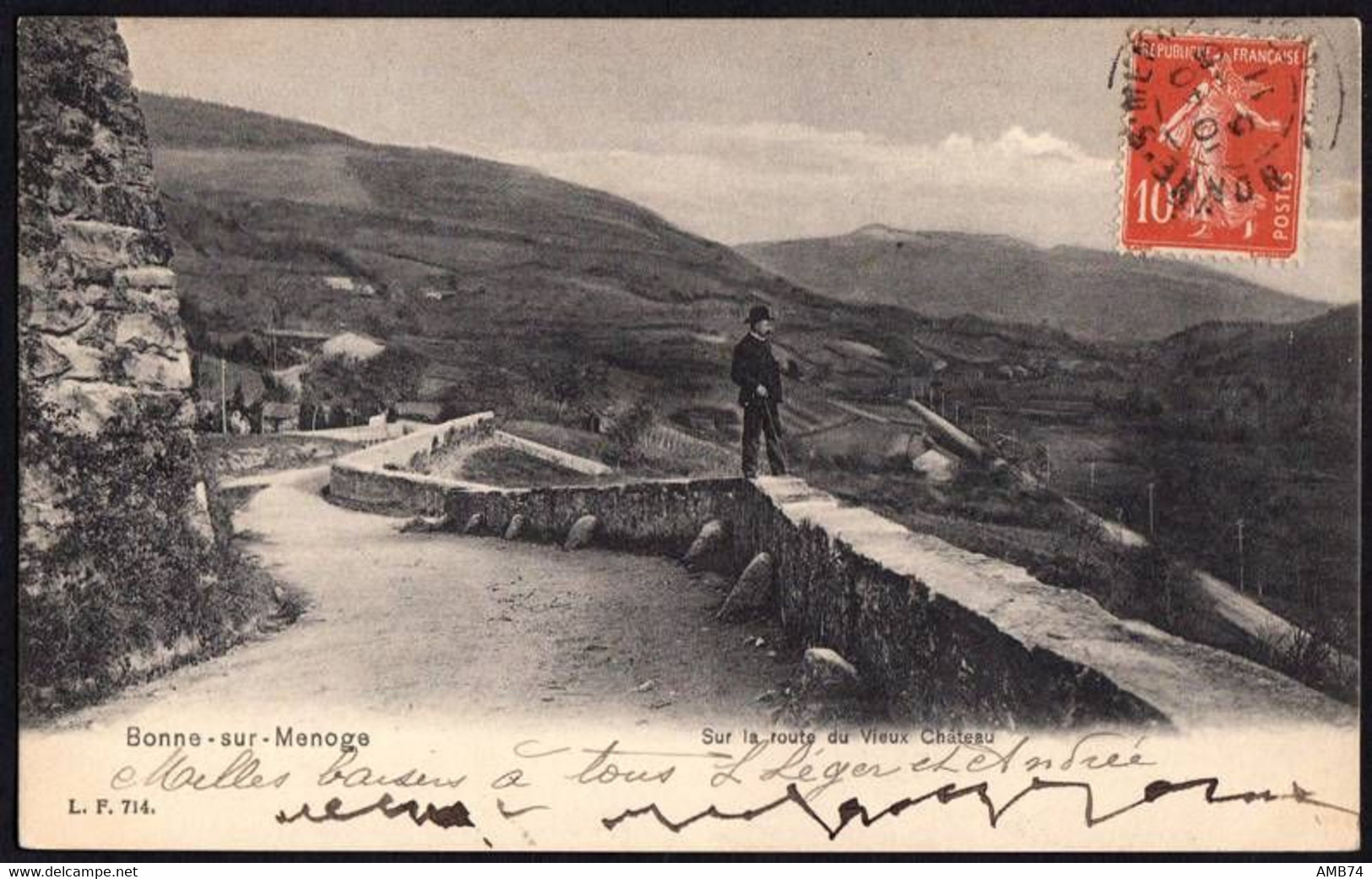 74-1115- Carte Postale Haute Savoie (74) - BONNE-SUR-MENOGE - Sur La Route Du Vieux Château - Bonne