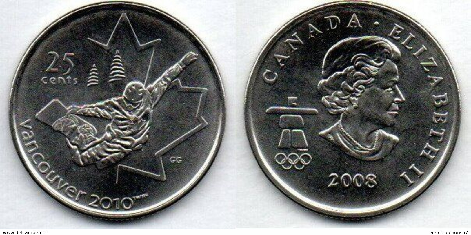 Canada 25 Cents 2007 Snow Boarding SPL - Canada