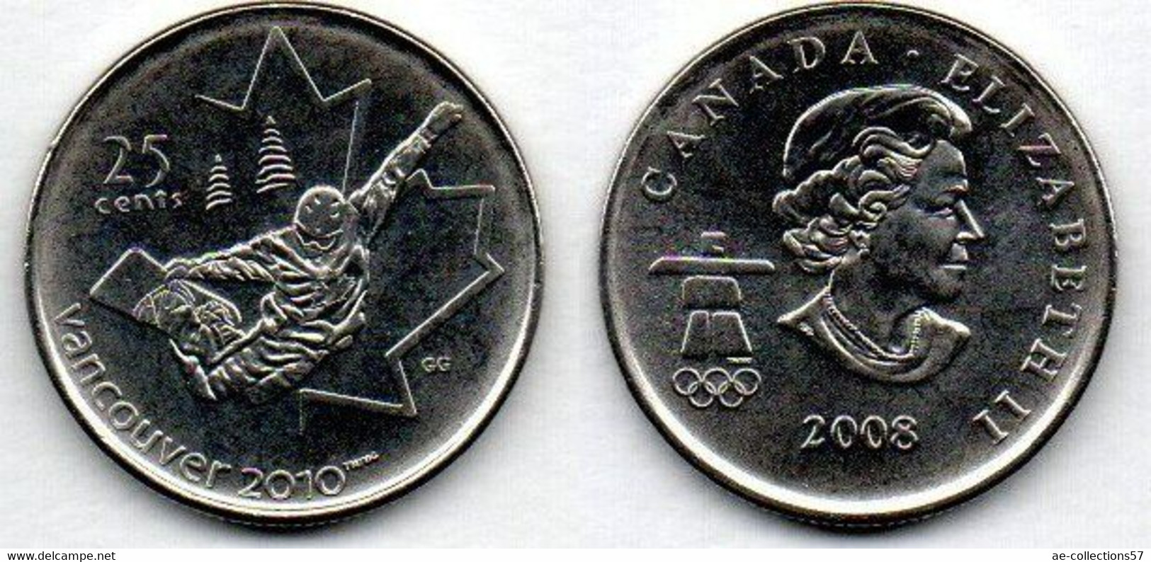 Canada  25 Cents 2007 Snow Boarding SPL - Canada