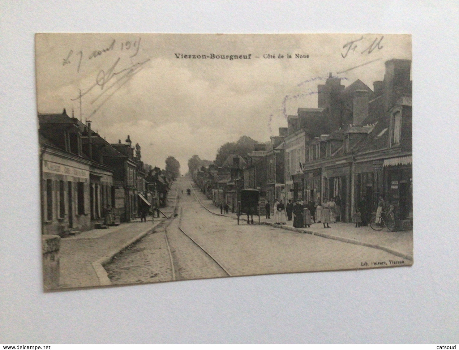 Carte Postale Ancienne (1915) Vierzon-Bourgneuf Côté De La Noue - Vierzon