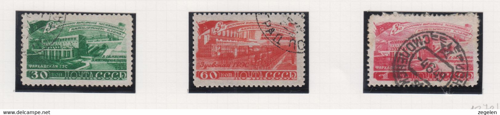 Sowjet-Unie Jaar 1948 Michel-nr 1272/1274 Gestempeld - Altri & Non Classificati