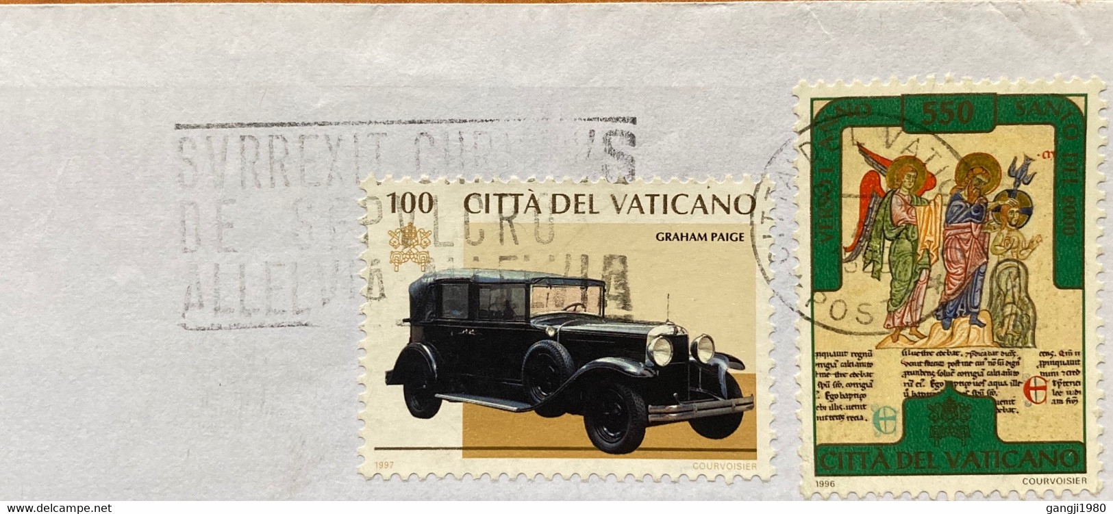 VATICAN 2000,VINTAGE CAR, RELIGION THOUGHT !! SVRREXIT CHRISTMAS SLOGAN - Briefe U. Dokumente