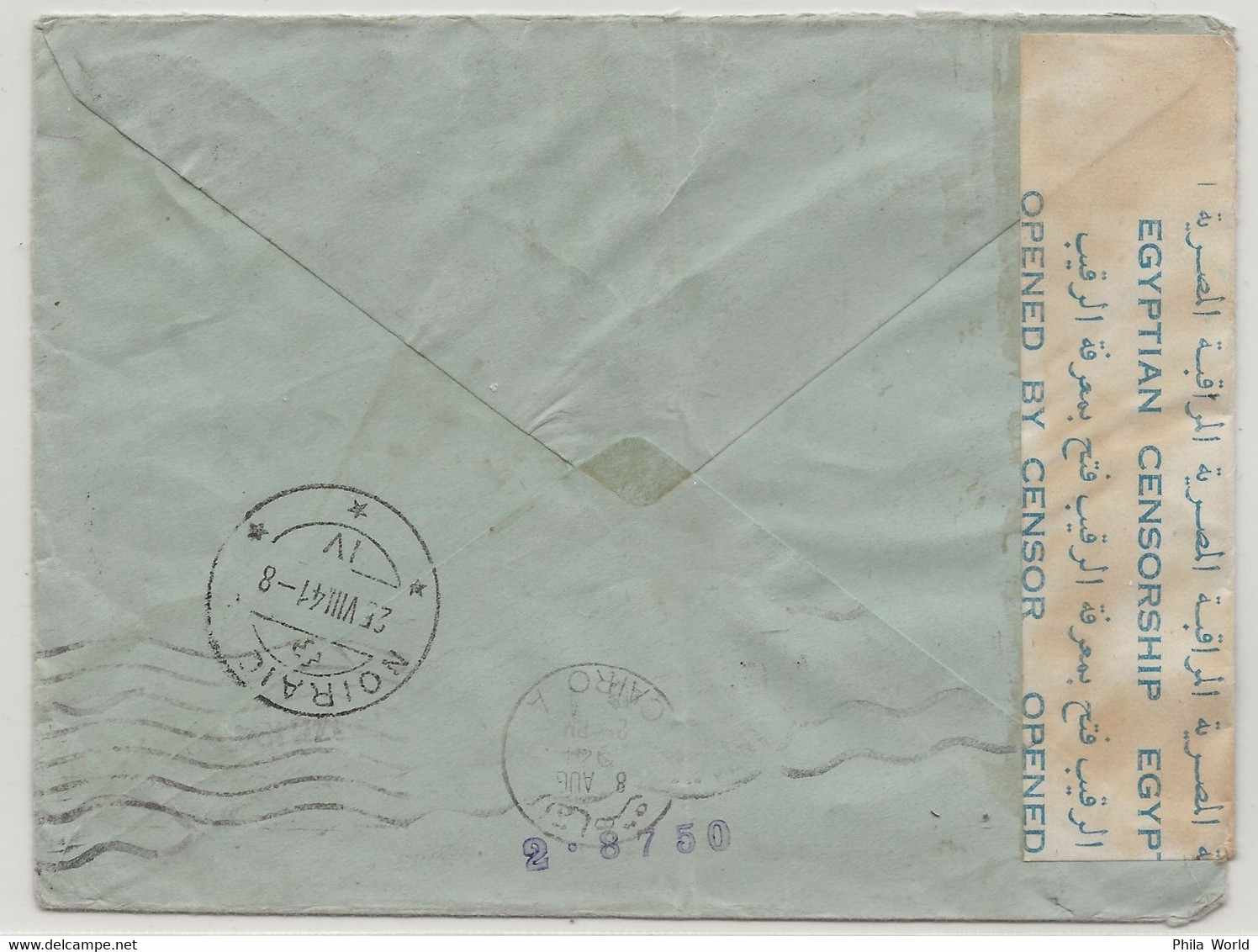 WW2 1941 EGYPT EGYPTE Cairo Egyptian Censorship Cover To SUISSE SWISS NOIRAIGUE Forwarded To Basel Bale - Guerre De 1939-45