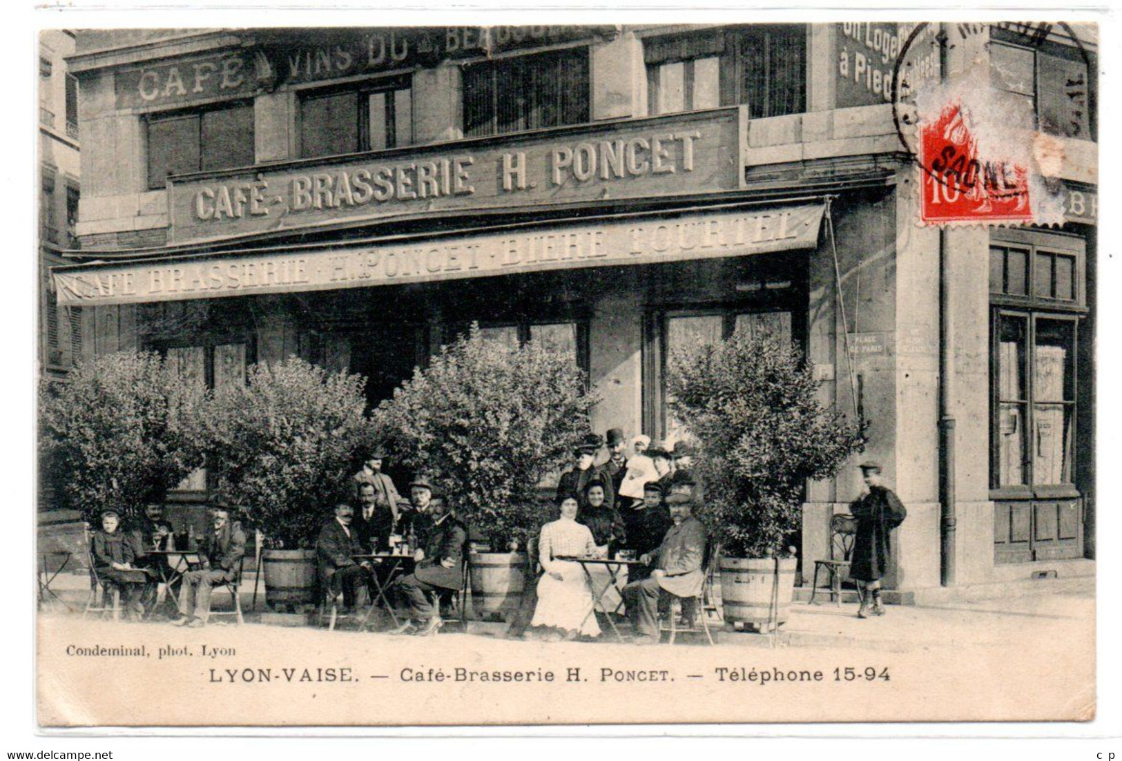 Lyon - Vaise  -  9 Eme - Café Brasserie H. Poncet  - CPA°Rn - Lyon 9