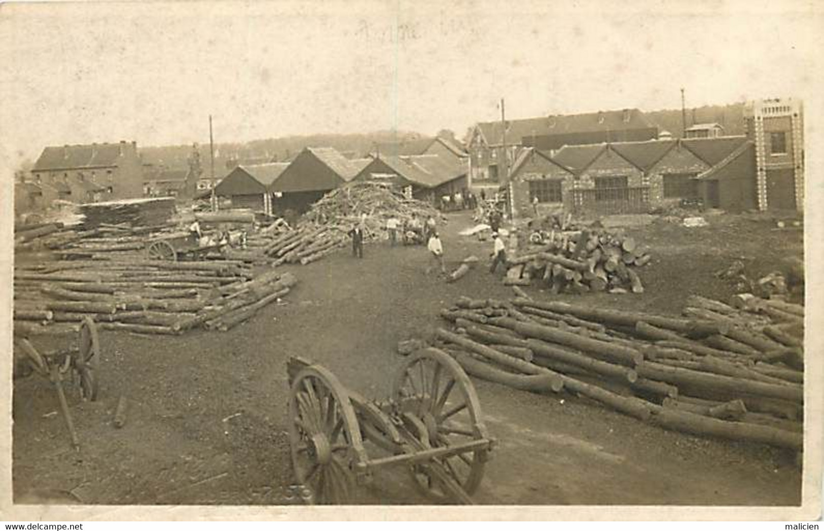 Thèmes Div.-ref-LL07- Carte Photo -menuiserie - Bois Pour Les Mines De Charbon Pour L Etayage - - Mines