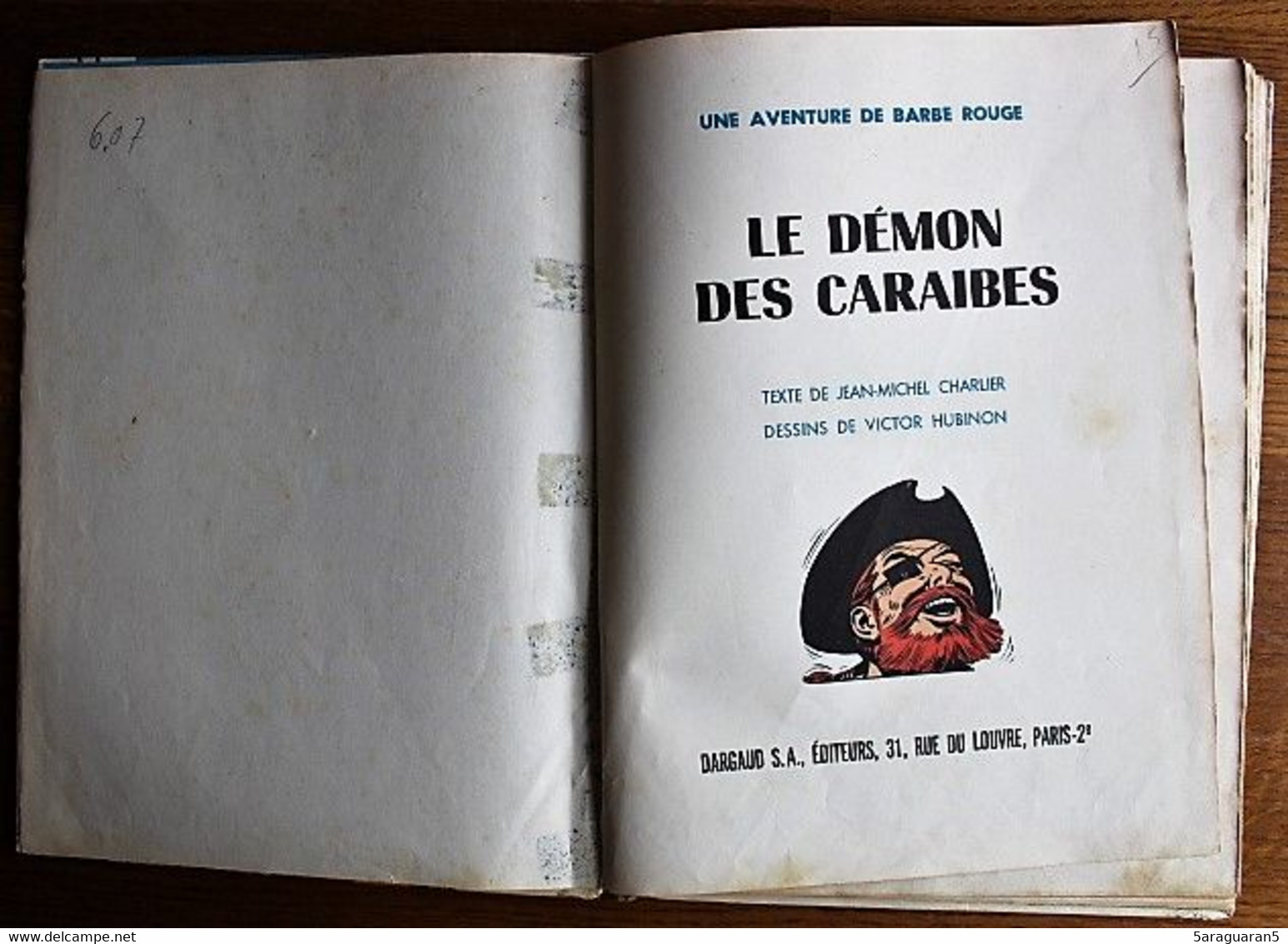 BD - Barbe Rouge - 01 - Le Démon Des Caraïbes - EO 1961 Collection Pilote - Barbe-Rouge