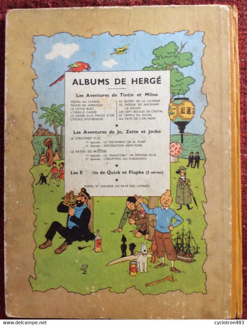 Tintin Au Pays De L’or Noir. - Hergé