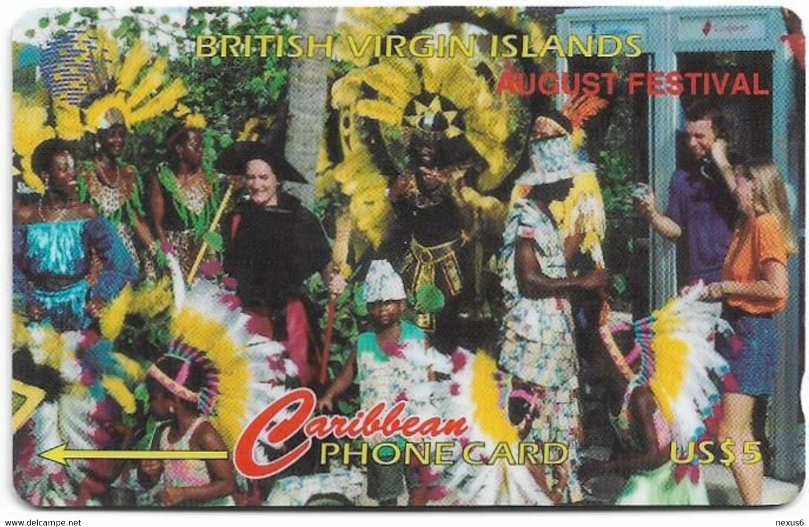 British Virgin Islands - C&W (GPT) - August Festival, 143CBVG, 1997, 10.000ex, Used - Jungferninseln (Virgin I.)