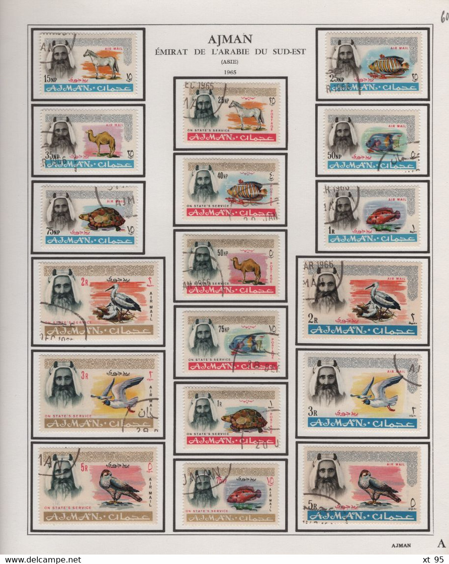 AJMAN - Collection De Timbres Theme Faune Animaux Neufs Et Obliteres - Voir Scan - Adschman