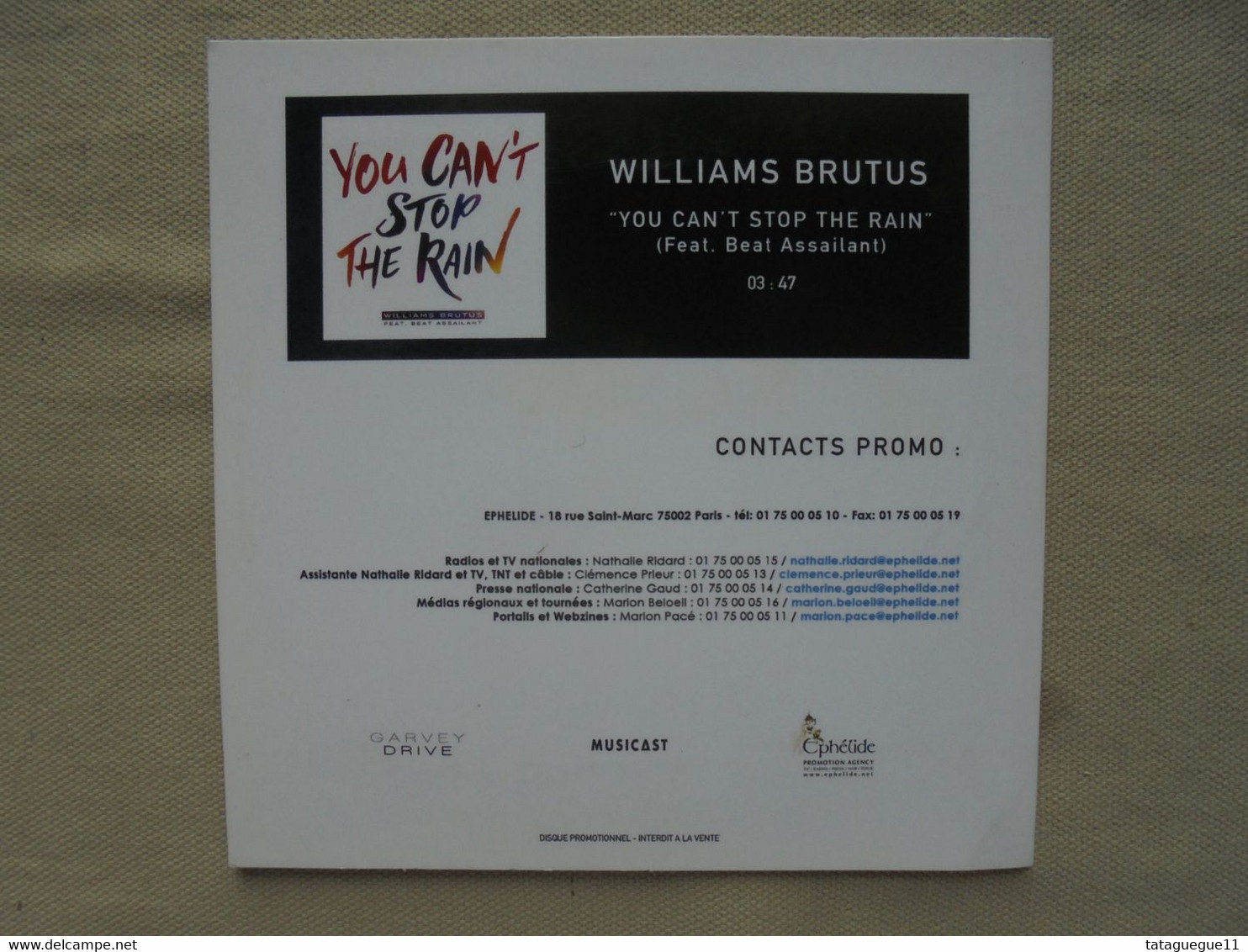 CD - WILLIAMS BRUTUS - You Can't Stop The Rain - Garvey Drive - 2018 - Reggae