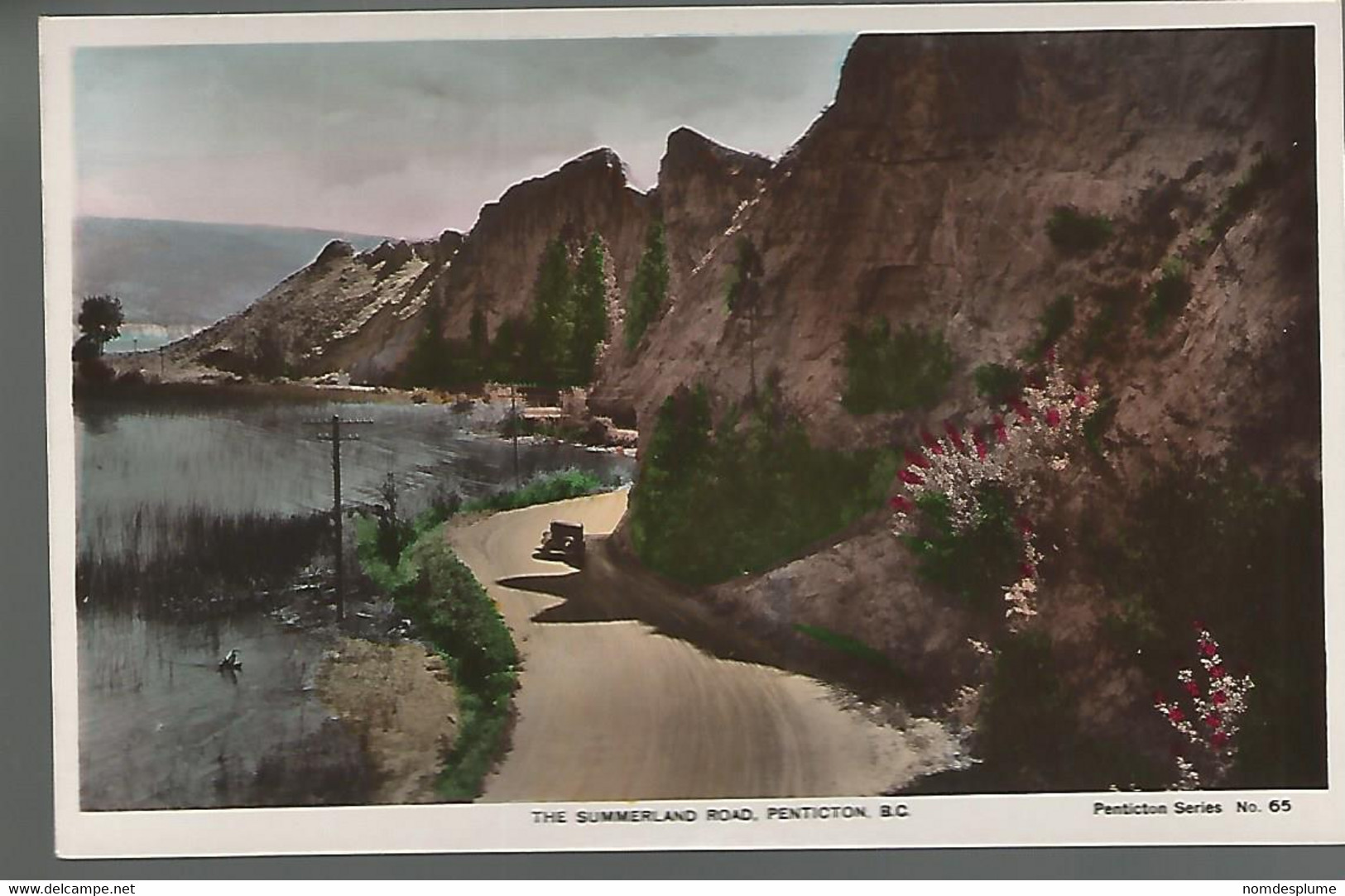 59359 ) BC Summerland Road Penticton Real Photo Postcard RPPC - Penticton