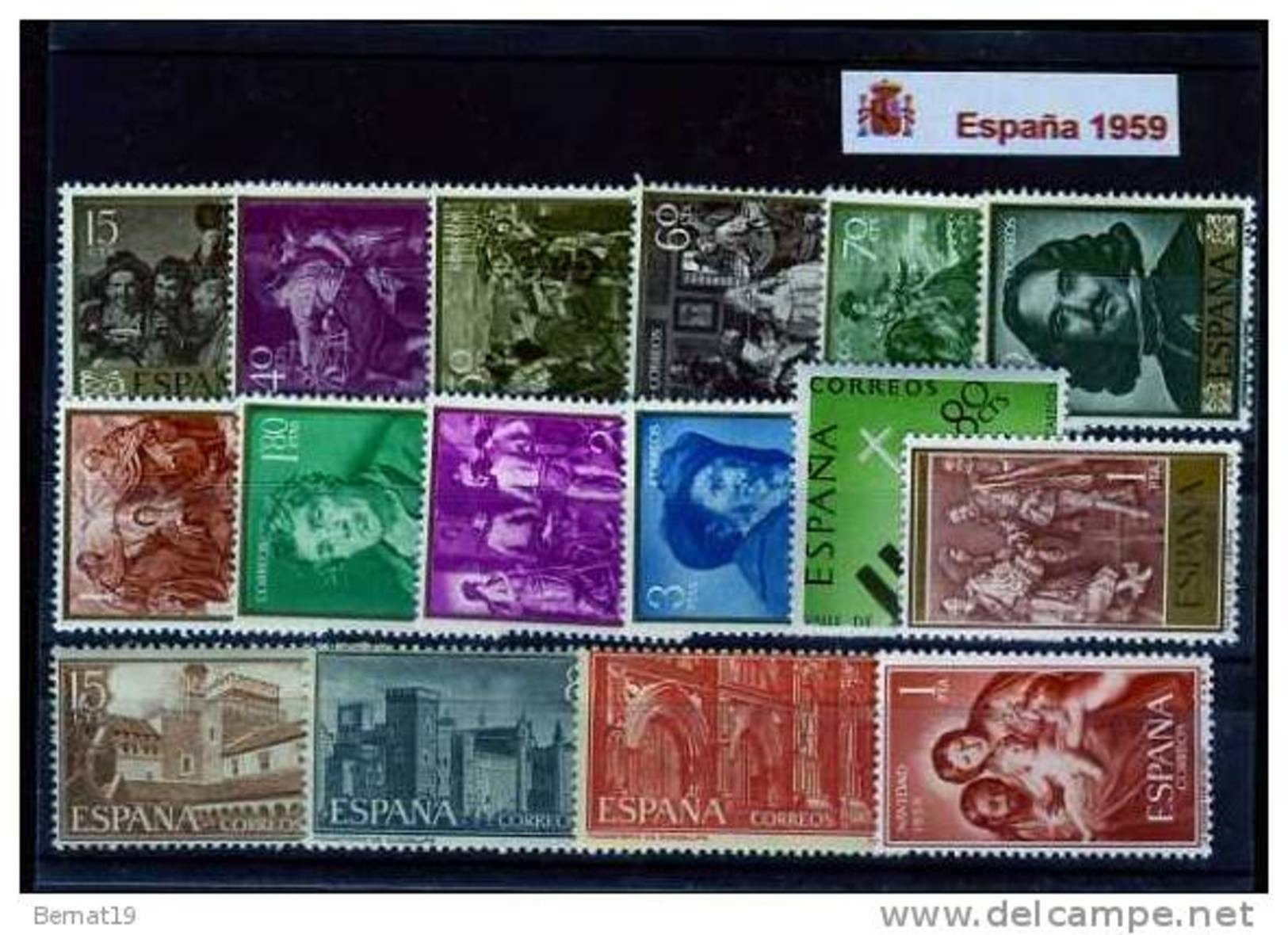 España 1959. Completo ** MNH. - Volledige Jaargang