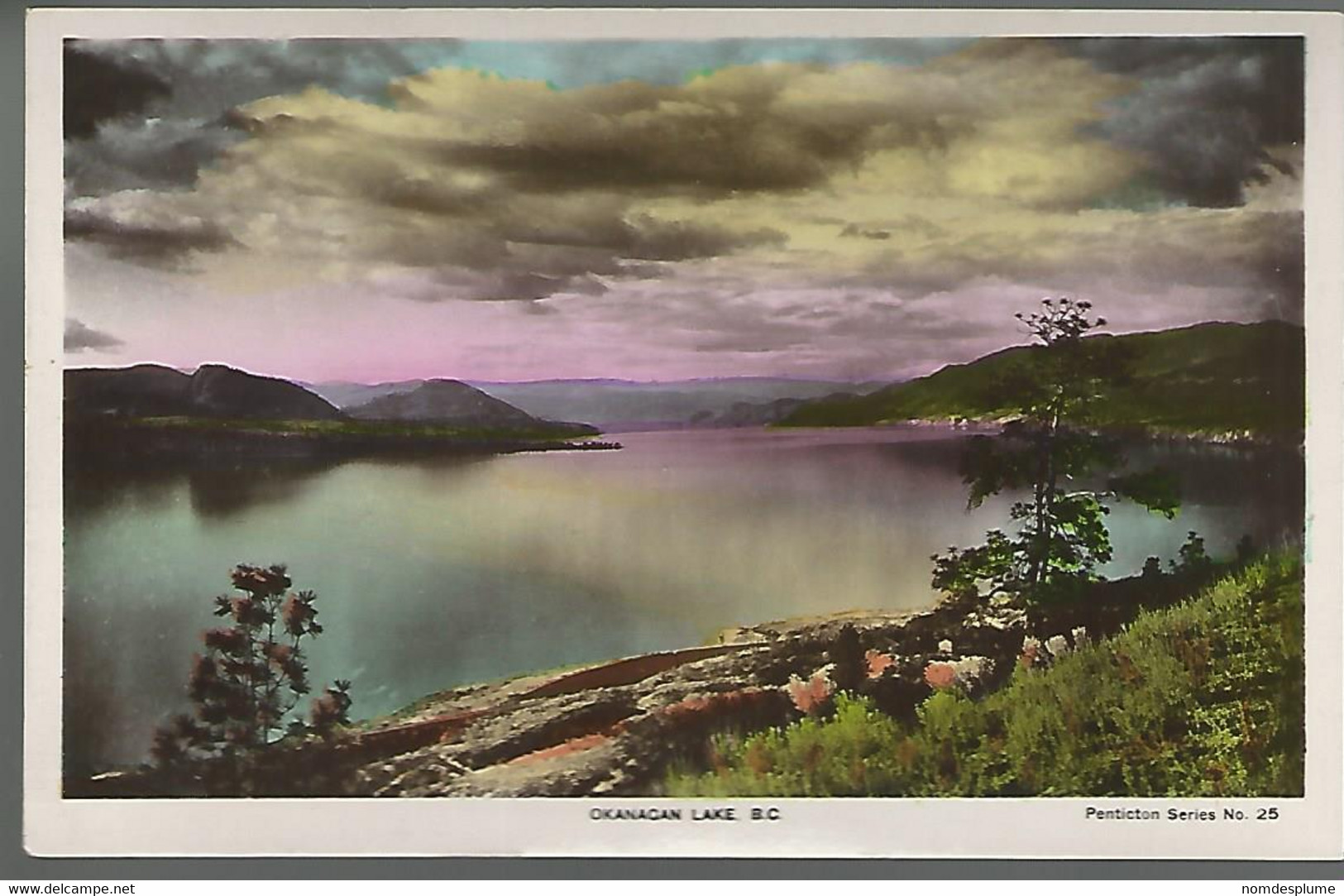 59363 ) BC  Okanagan Lake Penticton Real Photo Postcard RPPC - Penticton