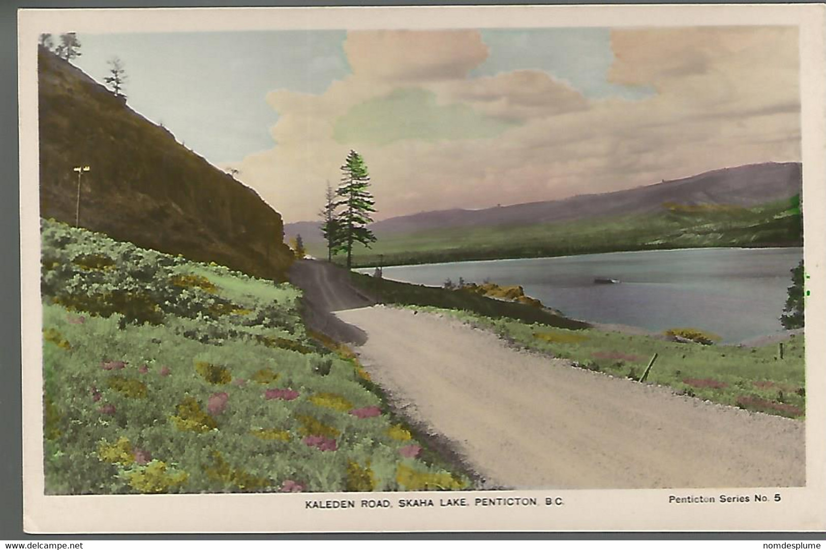 59365 ) BC  Kaleden Road Skaha Lake Penticton Real Photo Postcard RPPC - Penticton