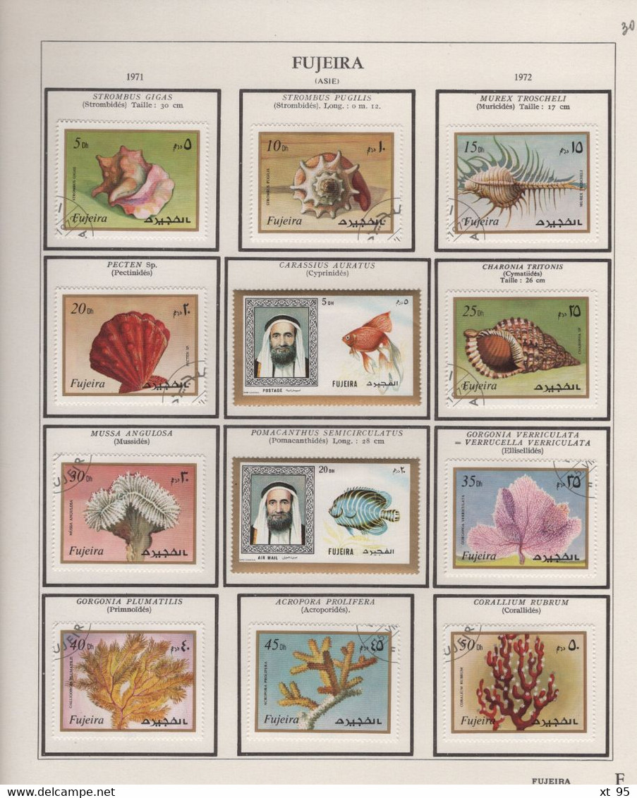 FUJEIRA - collection de timbres theme animaux neufs et obliteres - voir scan