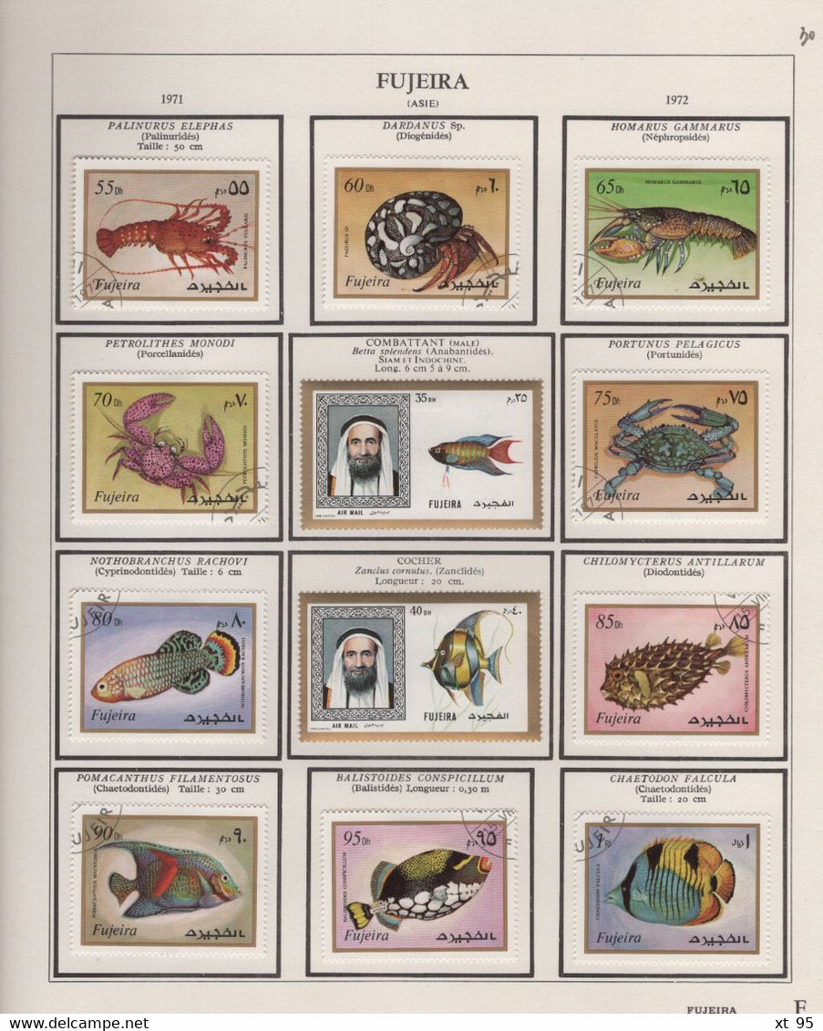 FUJEIRA - collection de timbres theme animaux neufs et obliteres - voir scan