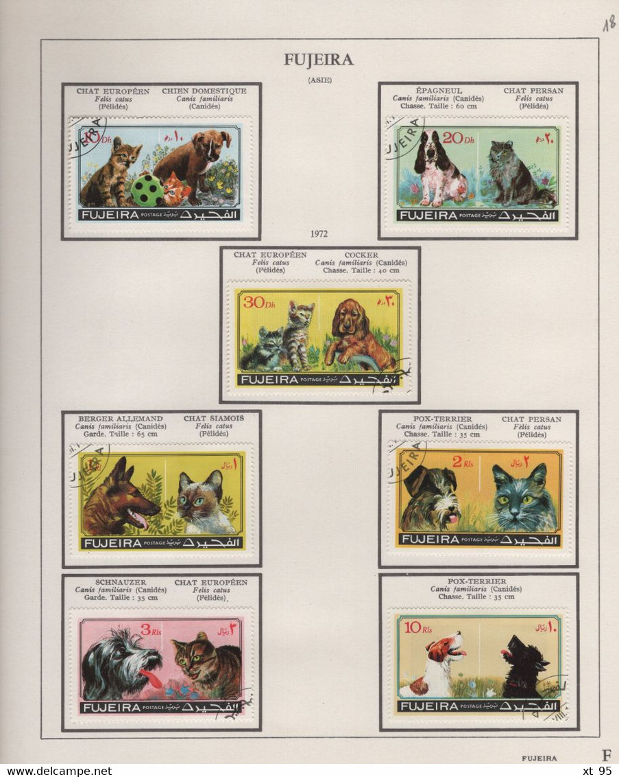 FUJEIRA - collection de timbres theme animaux neufs et obliteres - voir scan