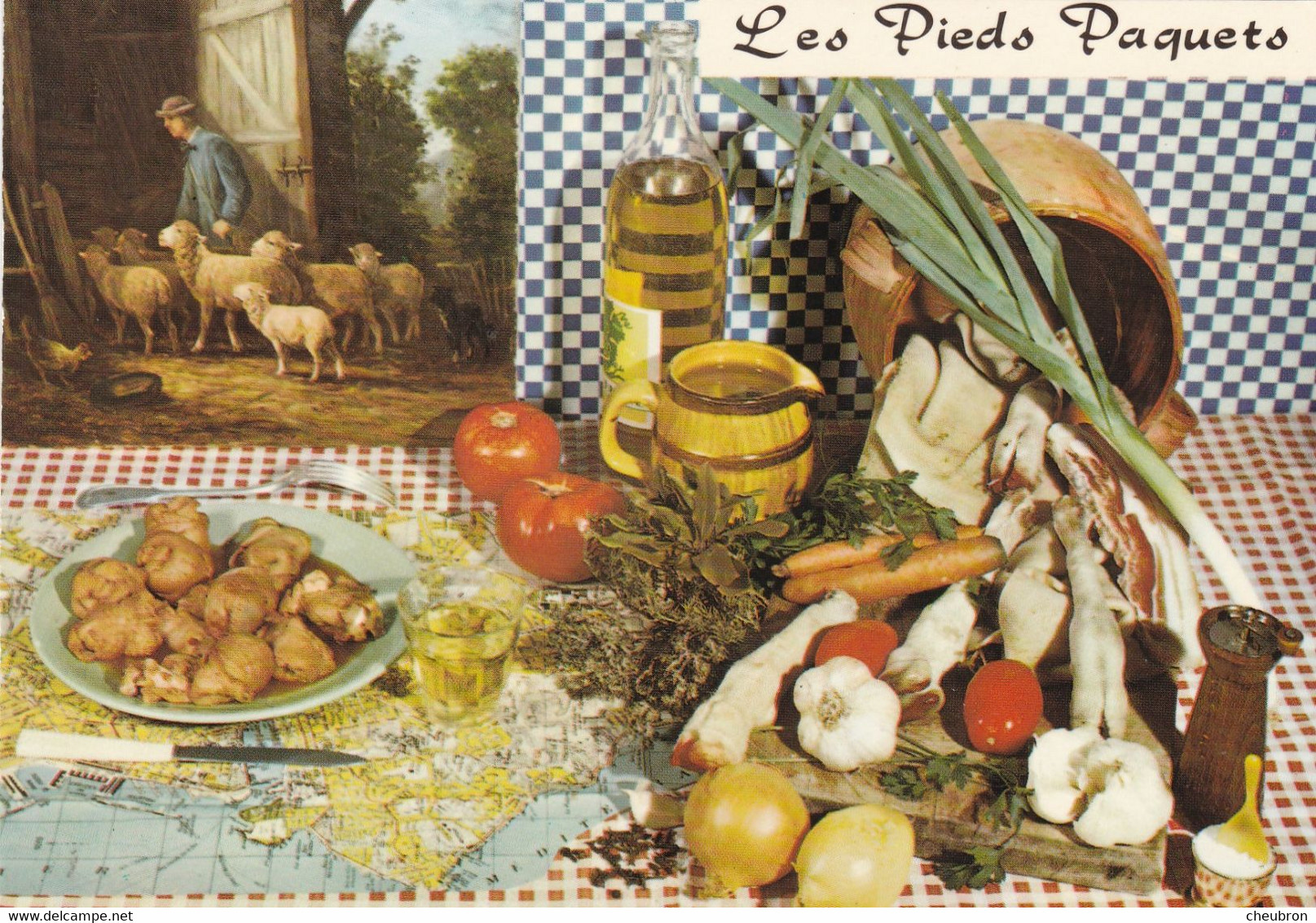 RECETTES DE CUISINE.." LES PIEDS PAQUETS  " .RECETTE D'EMILIE BERNARD. N° 85 - Recettes (cuisine)