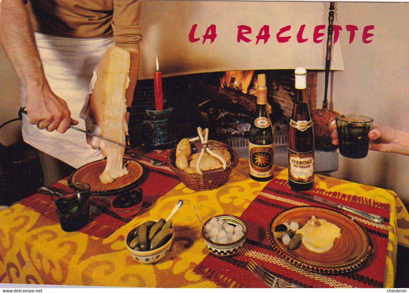 RECETTES DE CUISINE.CPSM. ." LA RACLETTE " . SPECIALITE ALPINE - Recettes (cuisine)